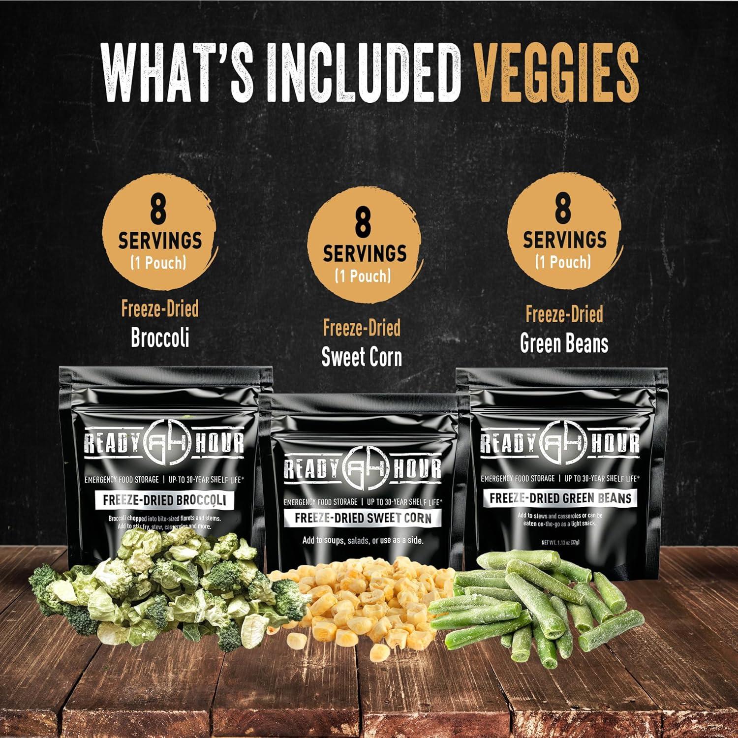 Comida Deshidratada Hora Lista - 56 Porciones Frutas y Verduras