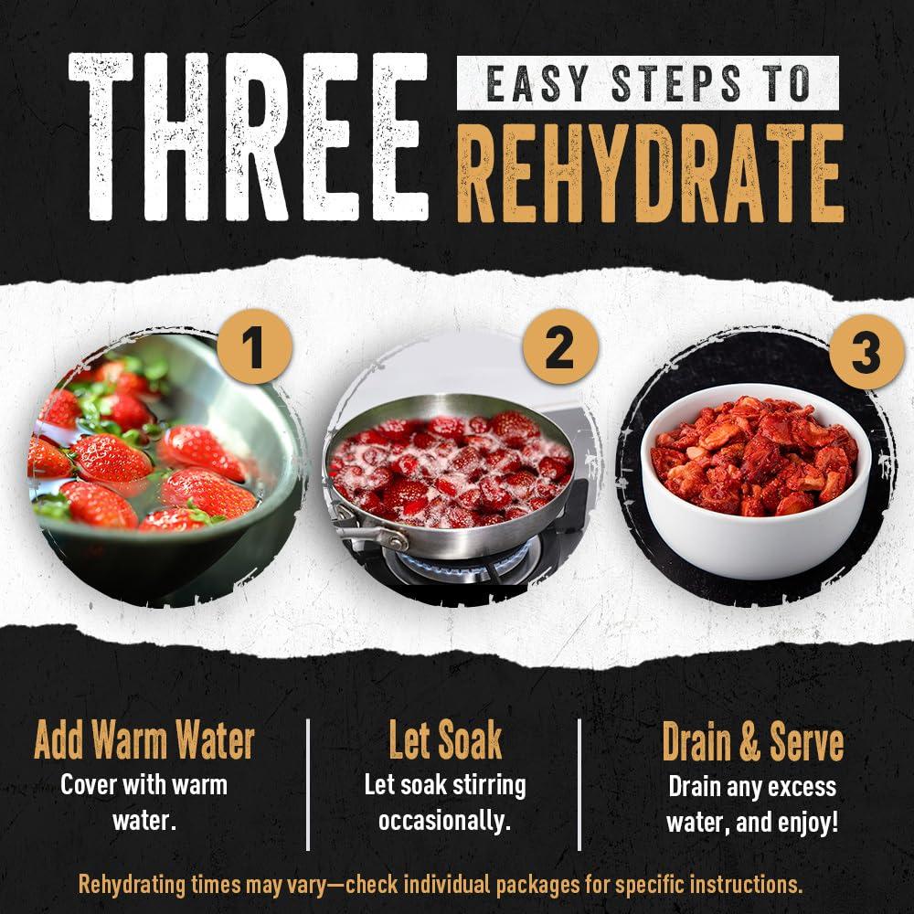 Comida Deshidratada Hora Lista - 56 Porciones Frutas y Verduras