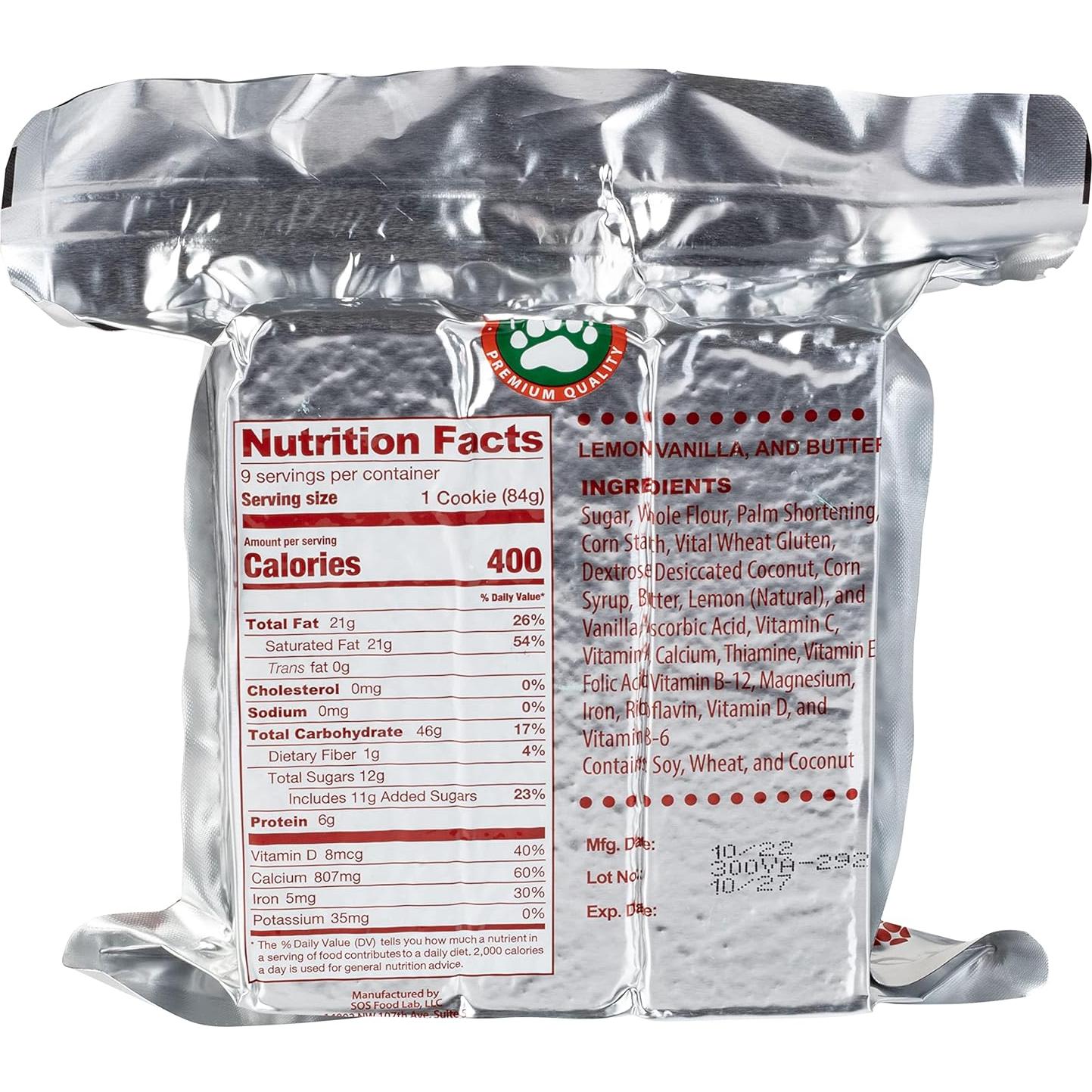 Raciones de Comida de Emergencia Grizzly Gear 3600 Calorías