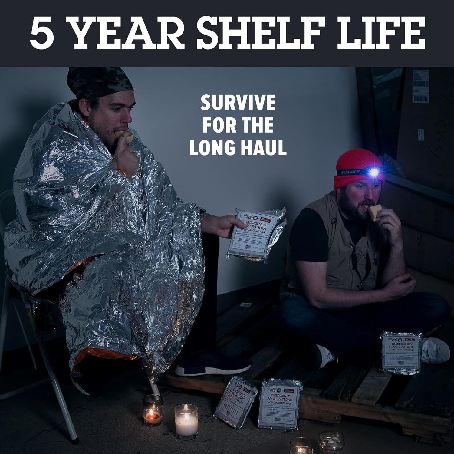 Raciones de Comida de Emergencia Grizzly Gear 3600 Calorías