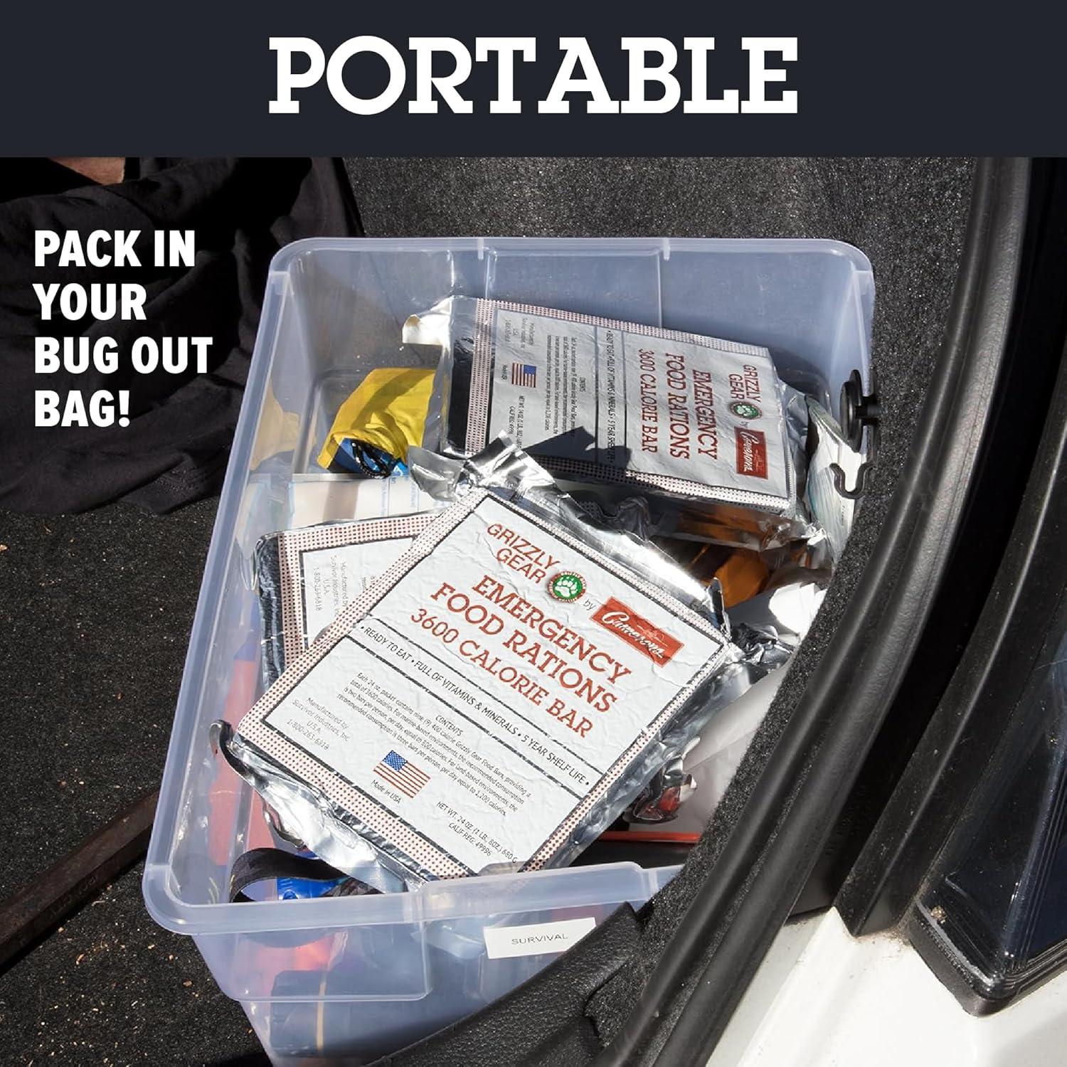 Raciones de Comida de Emergencia Grizzly Gear 3600 Calorías