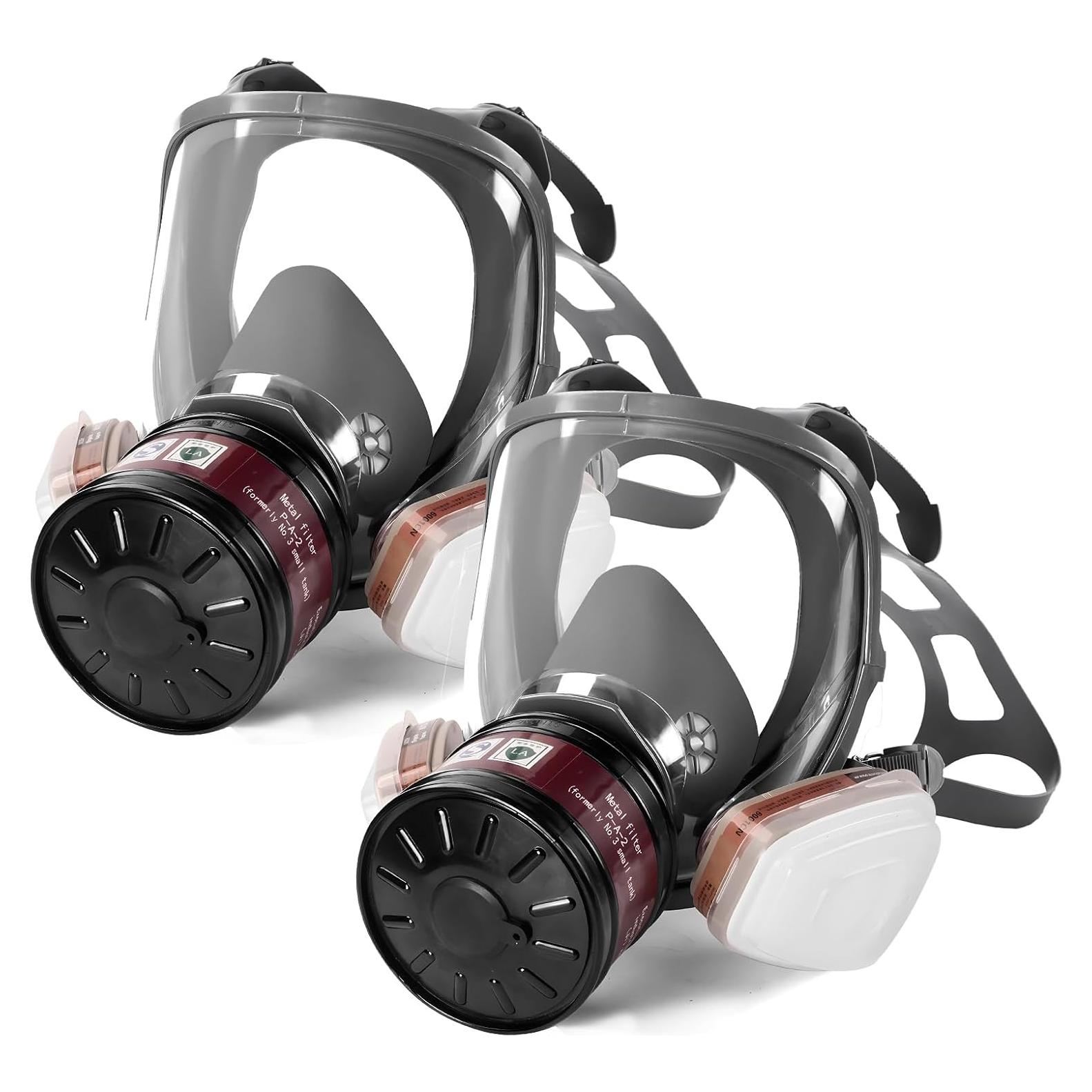 Máscaras de Gas de Silicona para Supervivencia Nuclear - Paquete de 2