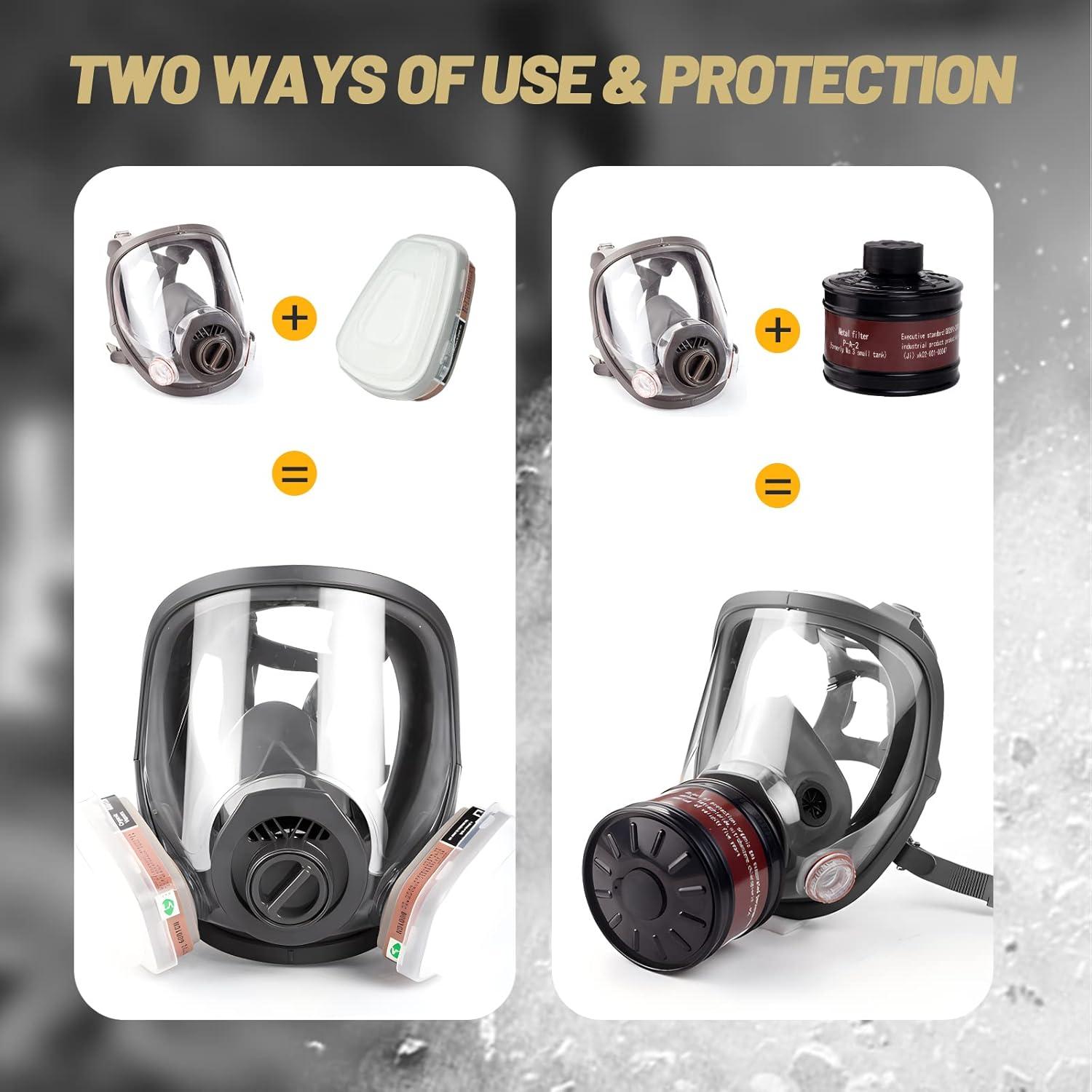 Máscaras de Gas de Silicona para Supervivencia Nuclear - Paquete de 2
