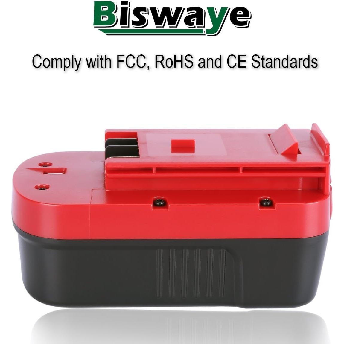 Baterías Biswaye 2-Pack 3.8Ah 18V Ni-CD para Black & Decker