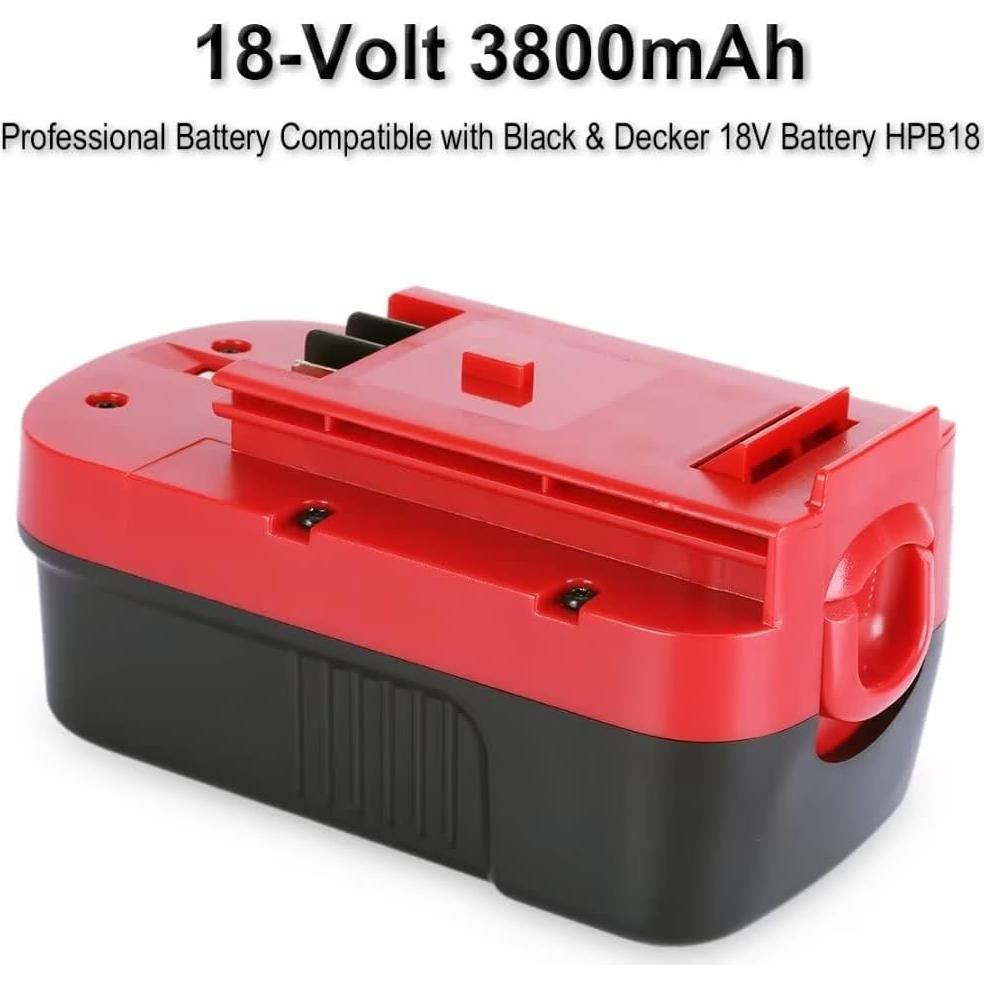 Baterías Biswaye 2-Pack 3.8Ah 18V Ni-CD para Black & Decker