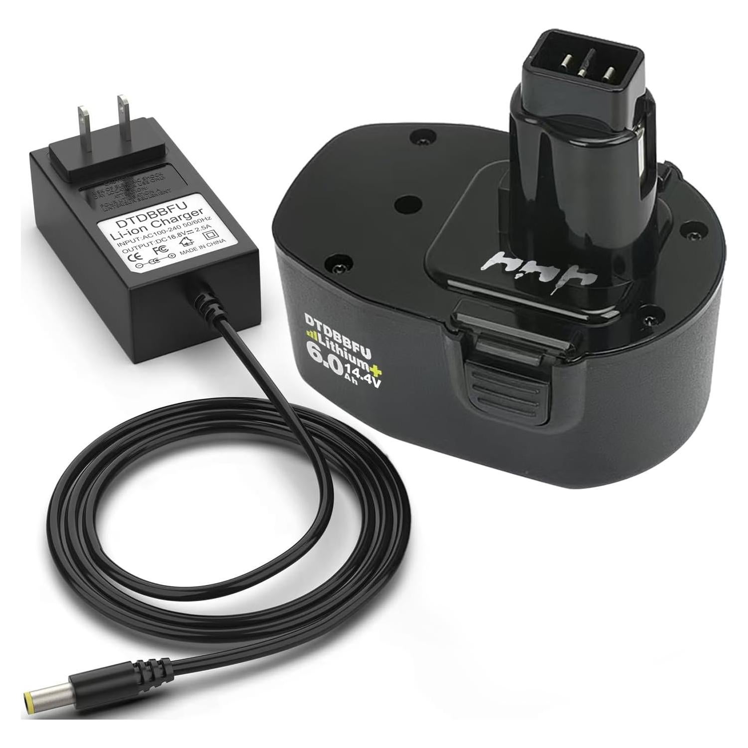 Batería de Reemplazo 14.4V 6.0Ah Black & Decker con Cargador Rápido