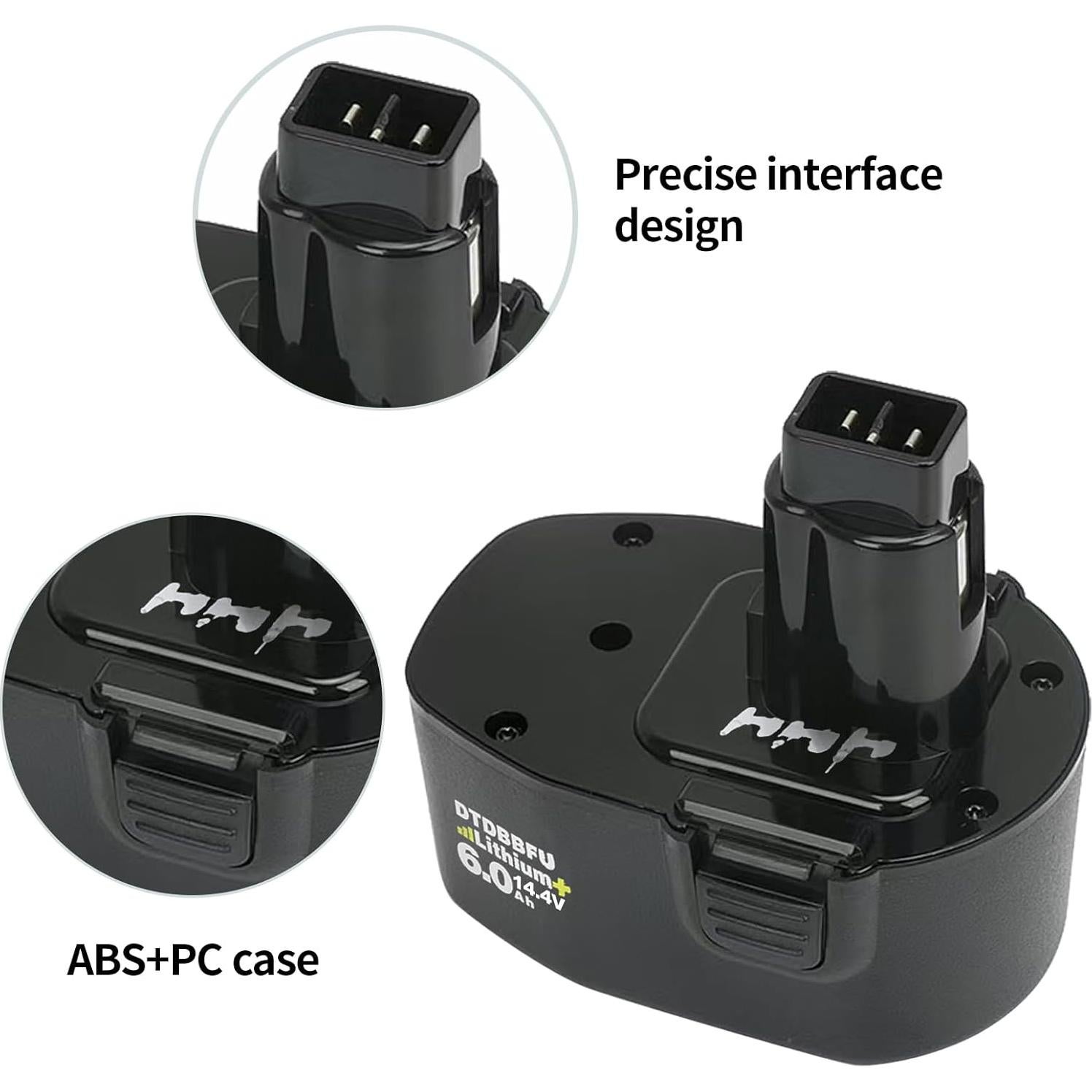 Batería de Reemplazo 14.4V 6.0Ah Black & Decker con Cargador Rápido