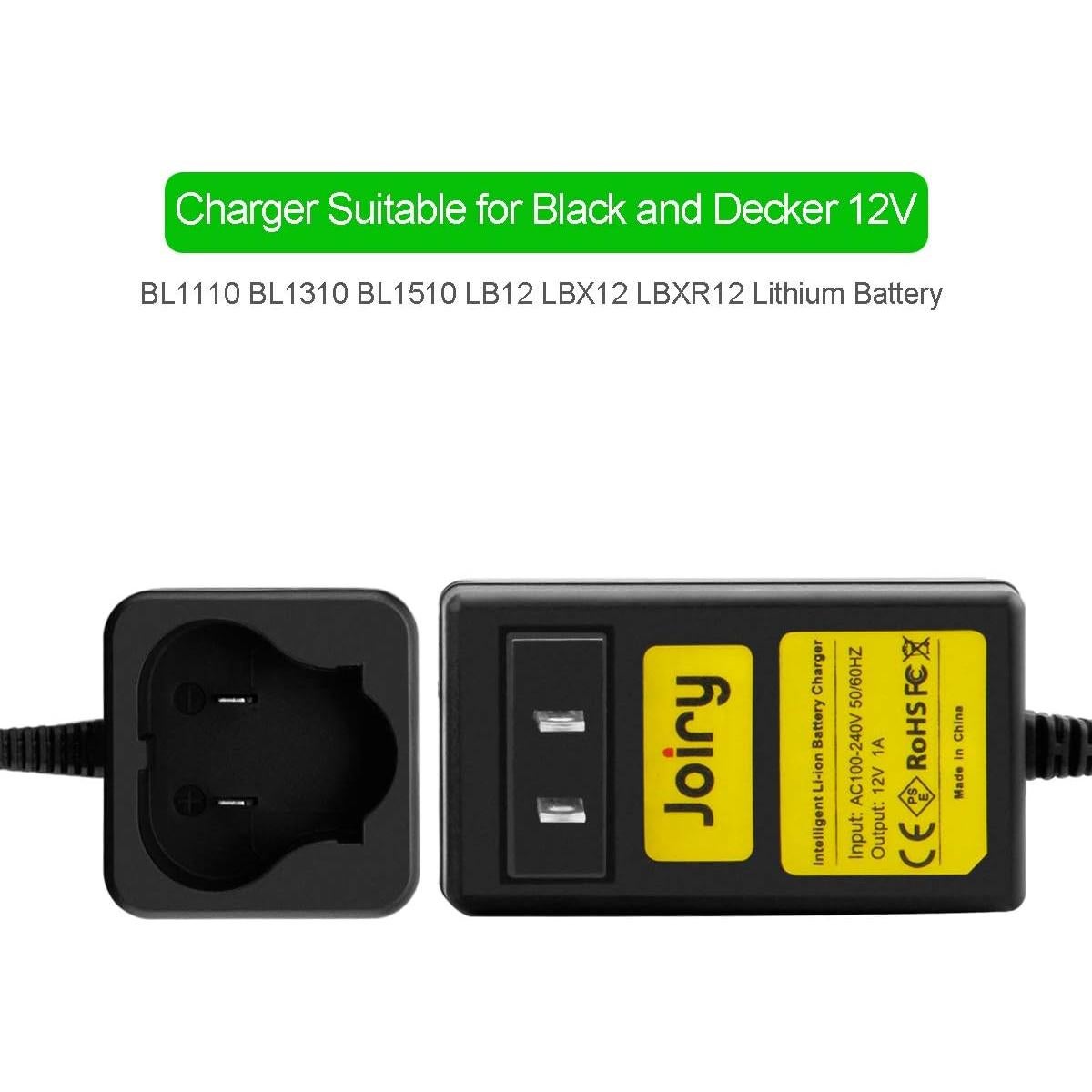 Cargador de Batería Li-ion 12V Joiry Compatible Black & Decker