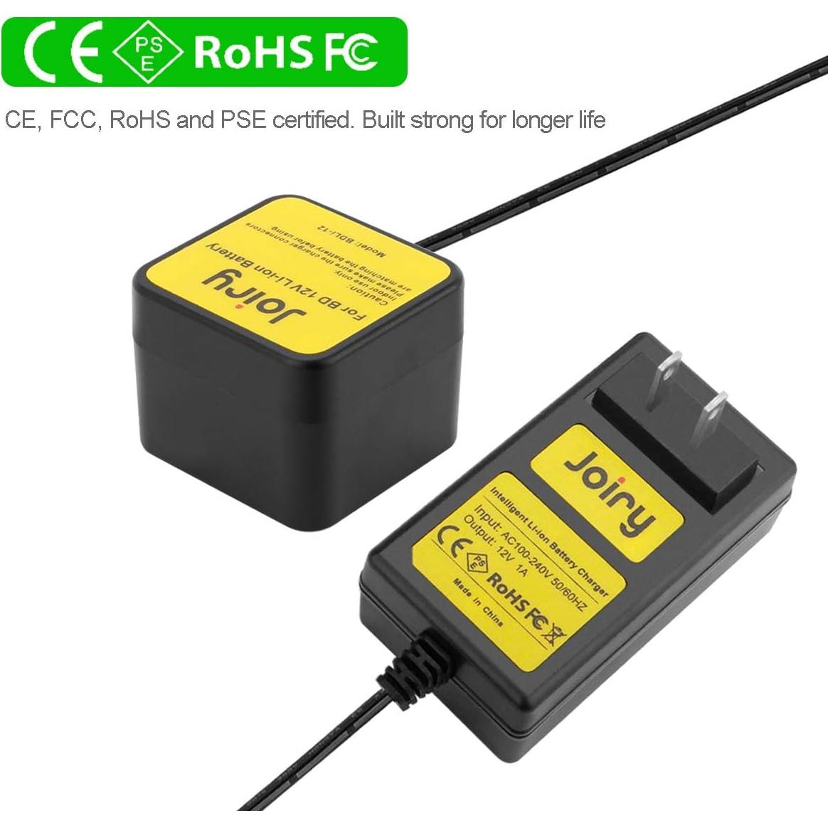 Cargador de Batería Li-ion 12V Joiry Compatible Black & Decker