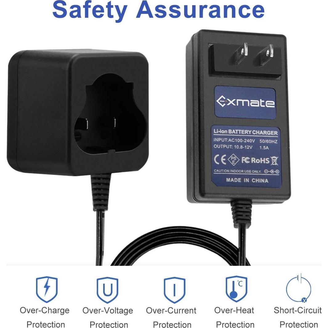 Cargador de Batería Li-Ion 12V Exmate Compatible Black+Decker