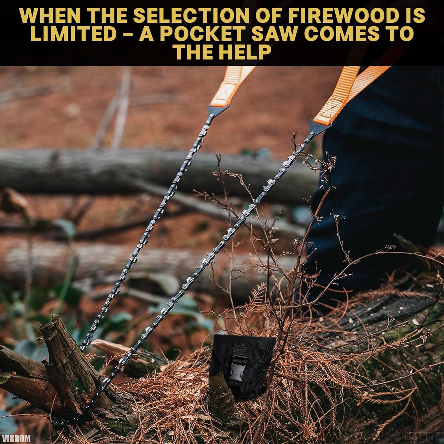 Sierra de Cuerda VIKROM 63.5 cm Plegable para Ramas de Árbol