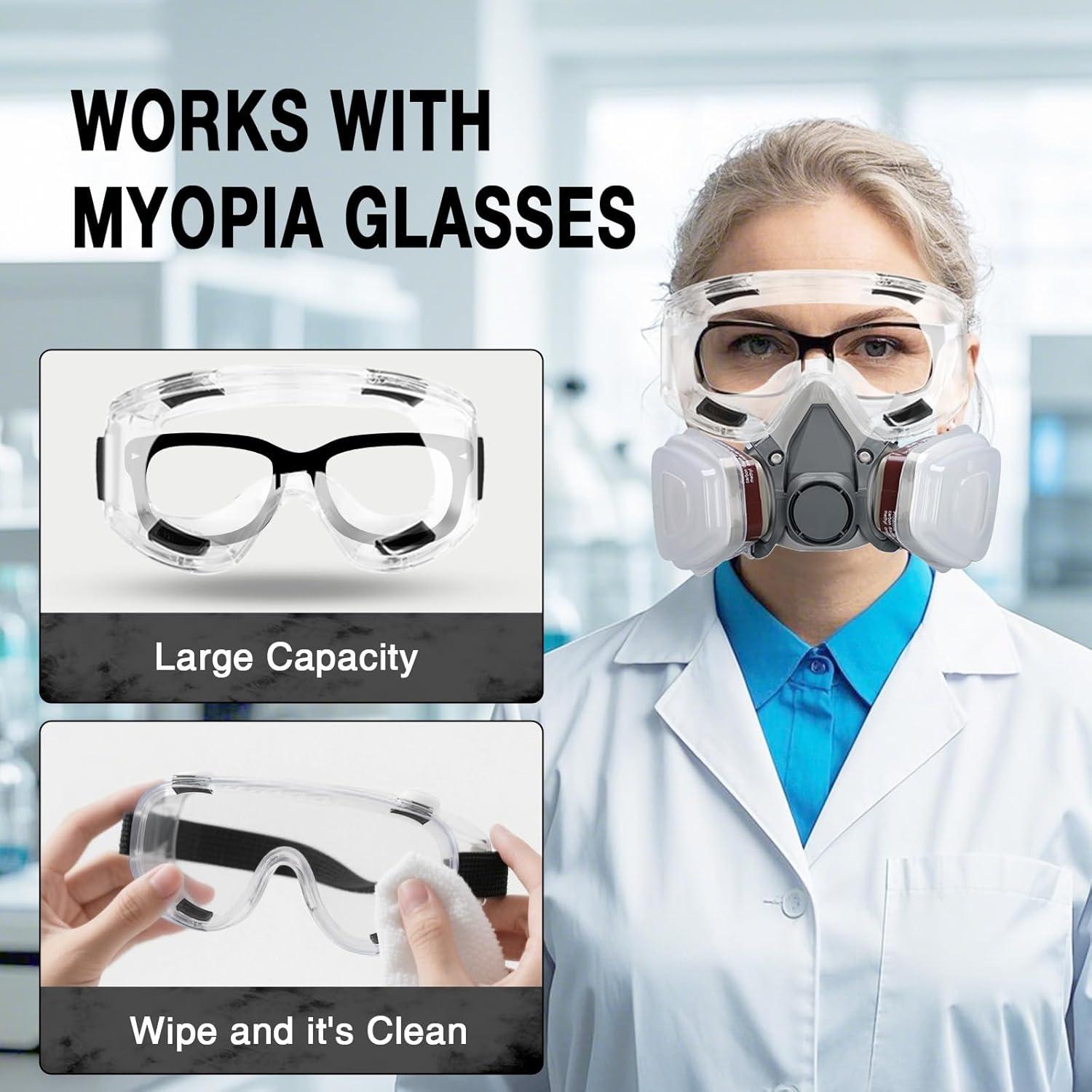 Máscara de Gas de Media Cara con Filtro Carbón Activado 40mm