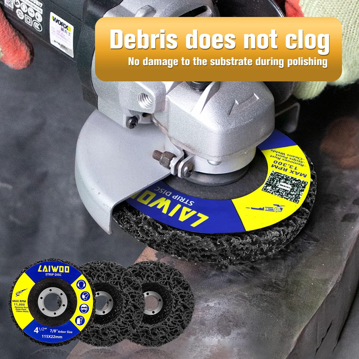 Paquete de 10 Discos de Desbaste 11.43 cm LAIWOO para Amoladoras