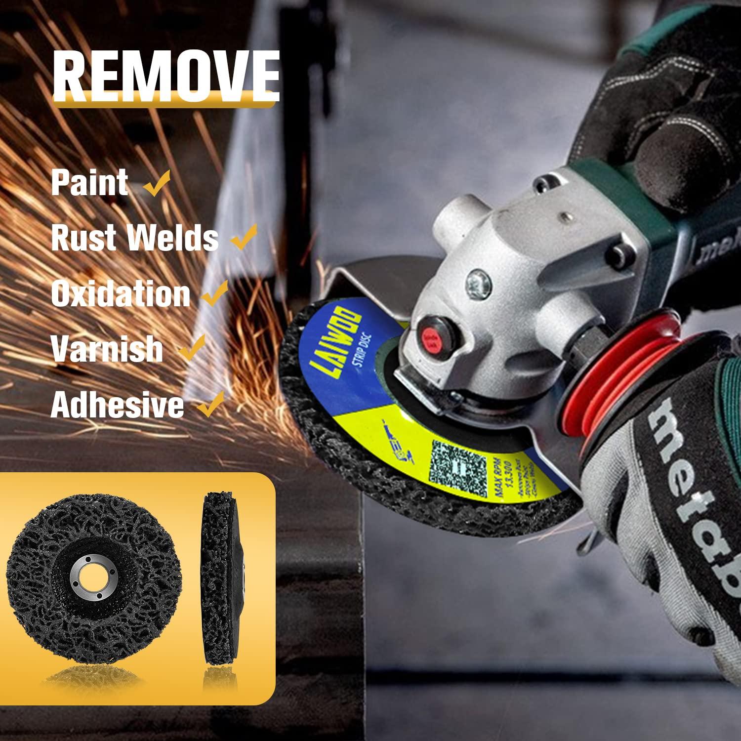 Paquete de 10 Discos de Desbaste 11.43 cm LAIWOO para Amoladoras