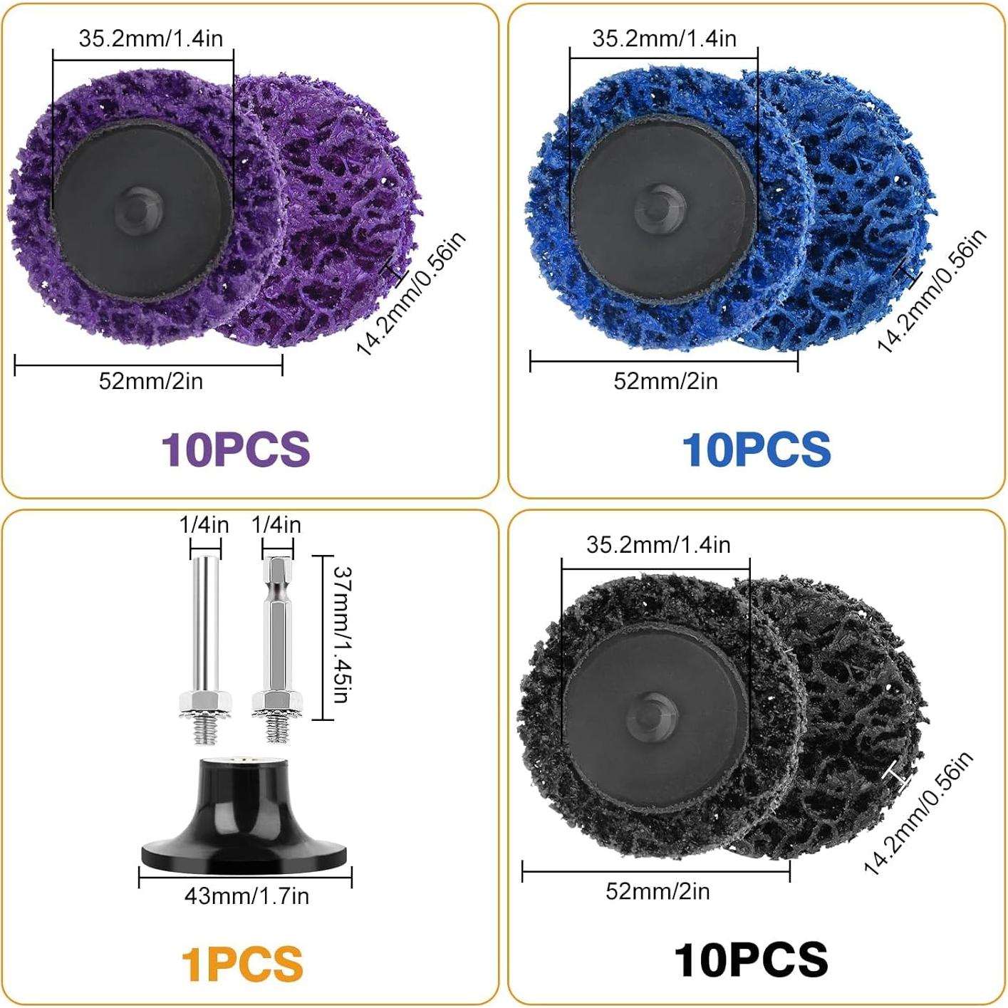 Discos de Lijado SUNJOYCO 30 PCS 5.08 cm Cambio Rápido