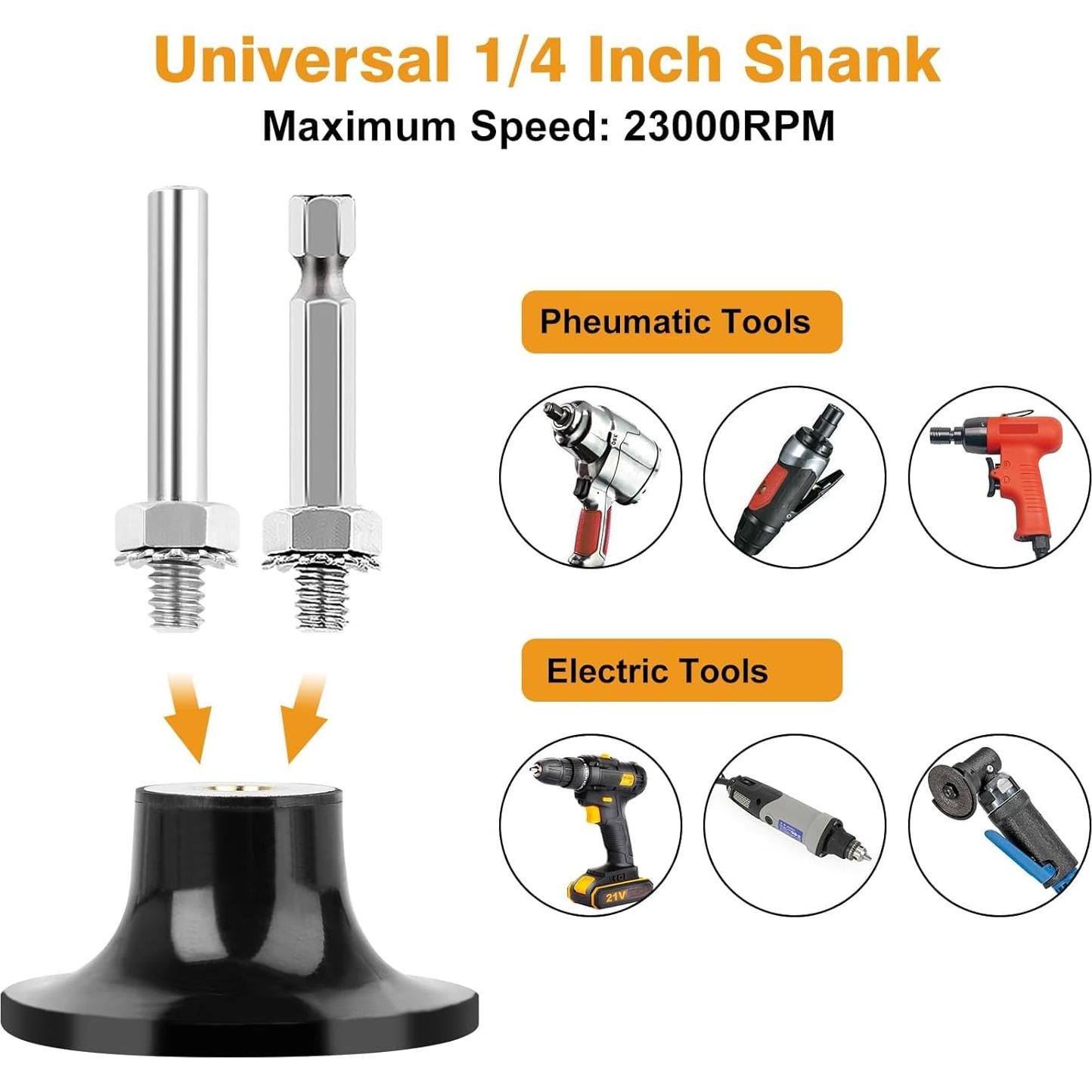 Discos de Lijado SUNJOYCO 30 PCS 5.08 cm Cambio Rápido