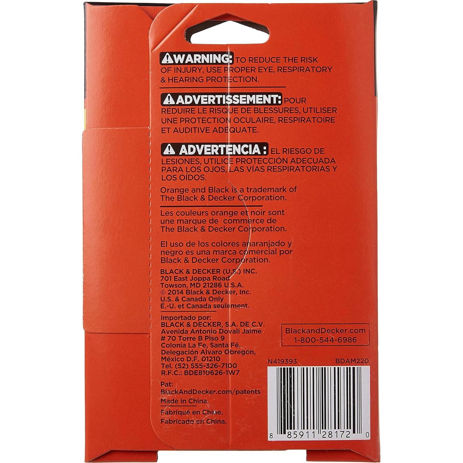 Papel de Lija 220 Grano Black+Decker para Lijadora Mouse 5-Pack