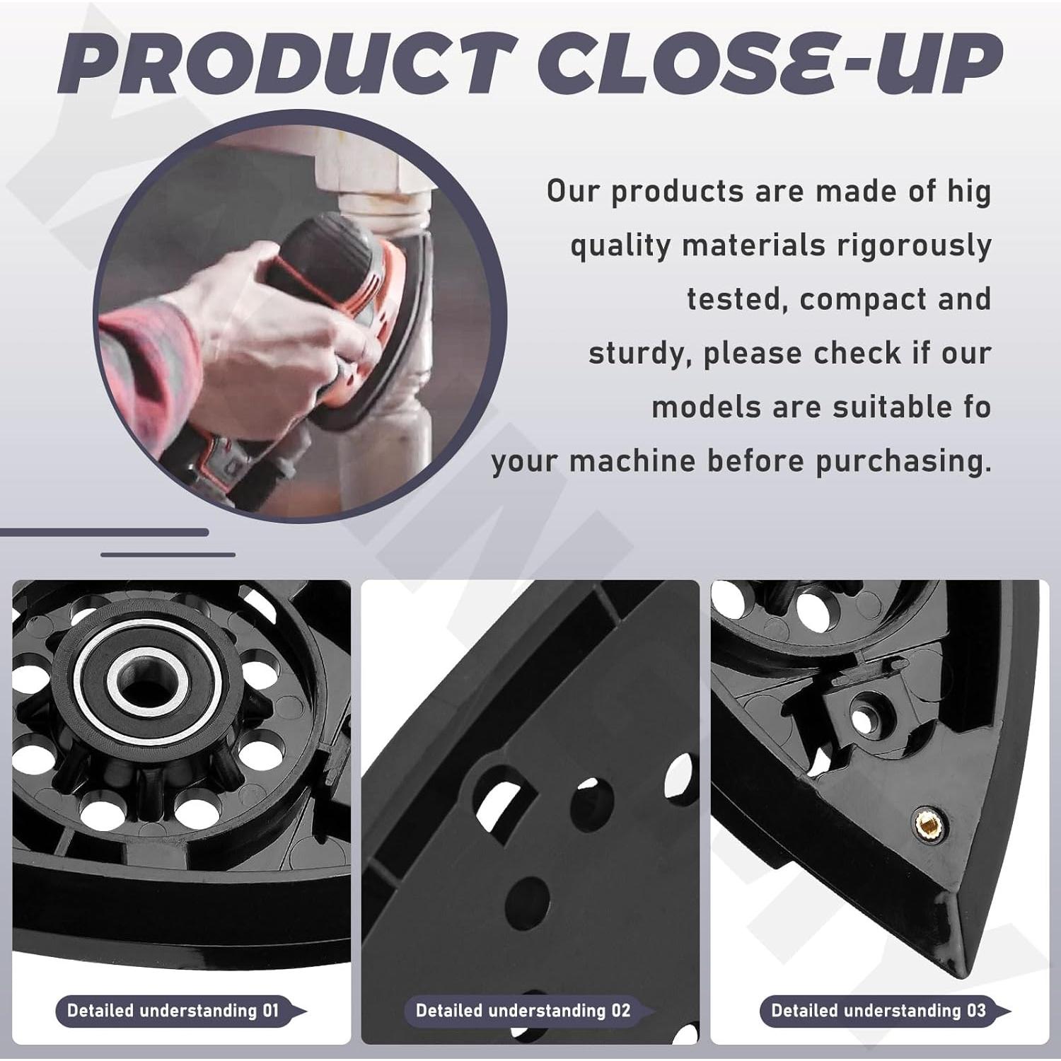 Conjunto de Placa de Lijadora YAQINGMY 2 Unidades Compatible B&D