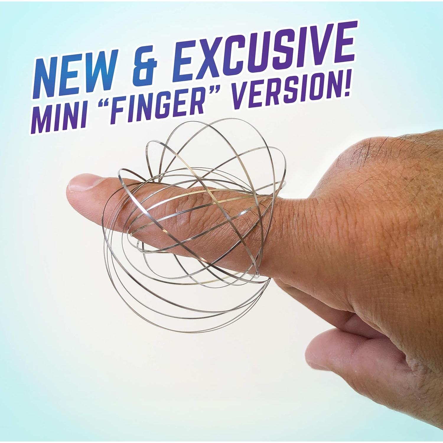 Escultura Cinética GeoFlux Original Dúo 1 Grande + 1 Dedo