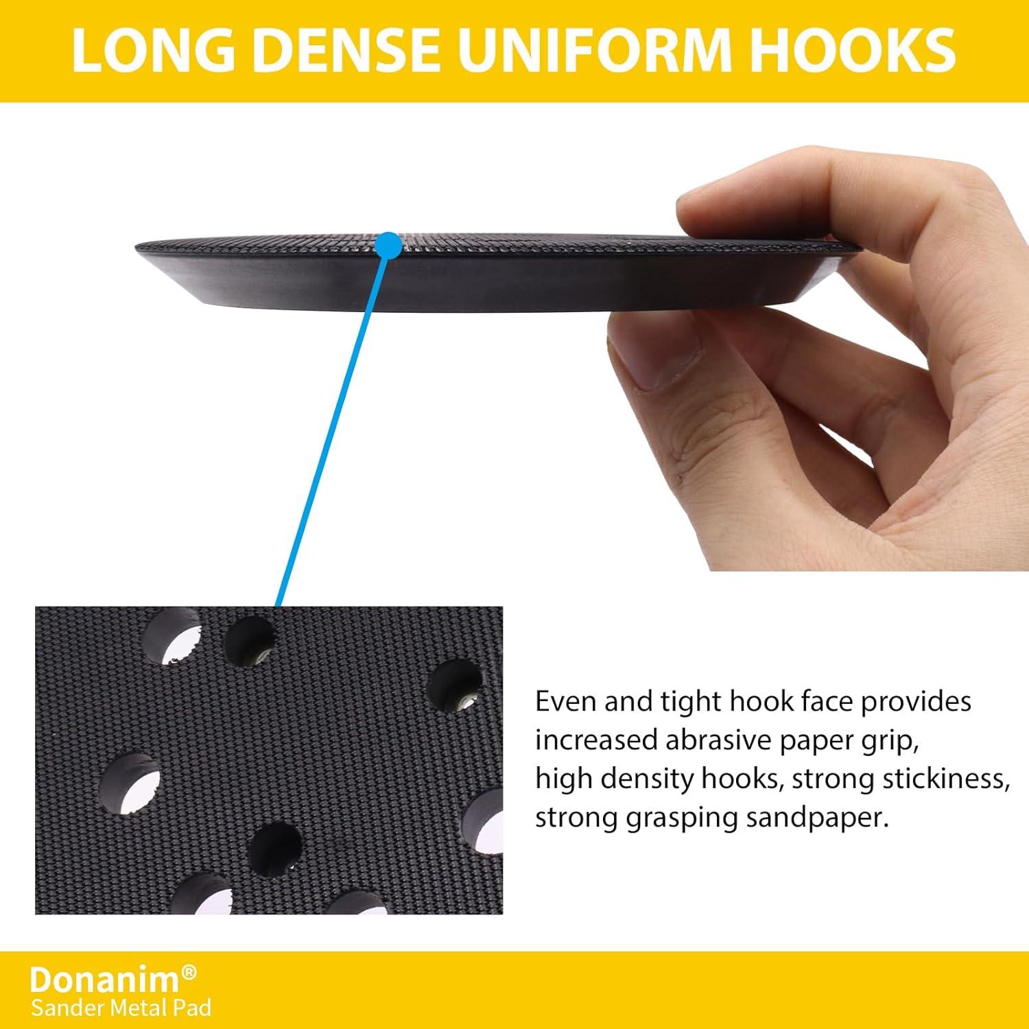 Paquete de 2 almohadillas de lijado Dewalt 5" metal 8 agujeros