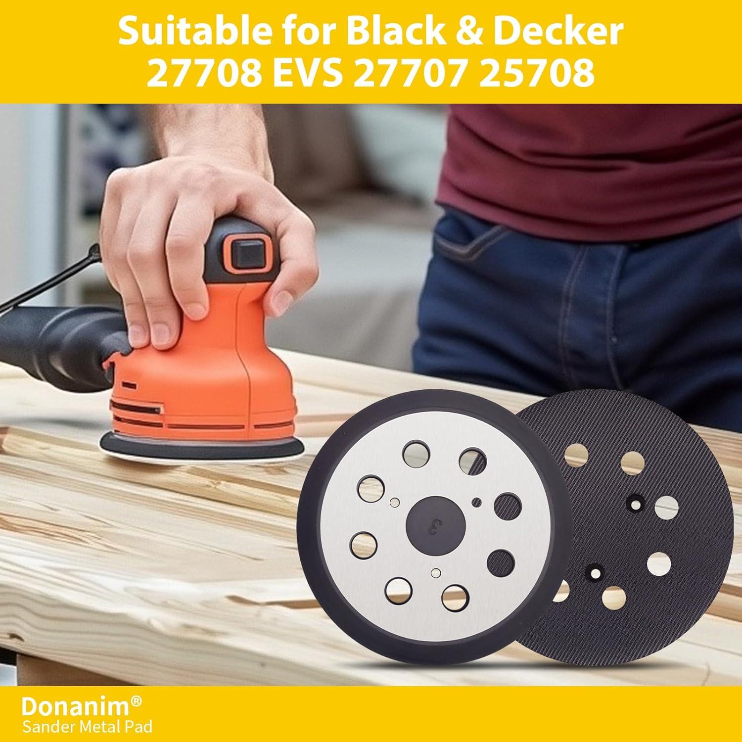 Paquete de 2 almohadillas de lijado Dewalt 5" metal 8 agujeros