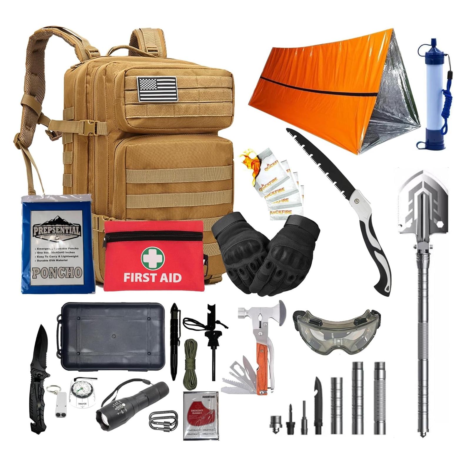 Kit de Supervivencia Deluxe PREPSENTIAL 45L Mochila Táctica