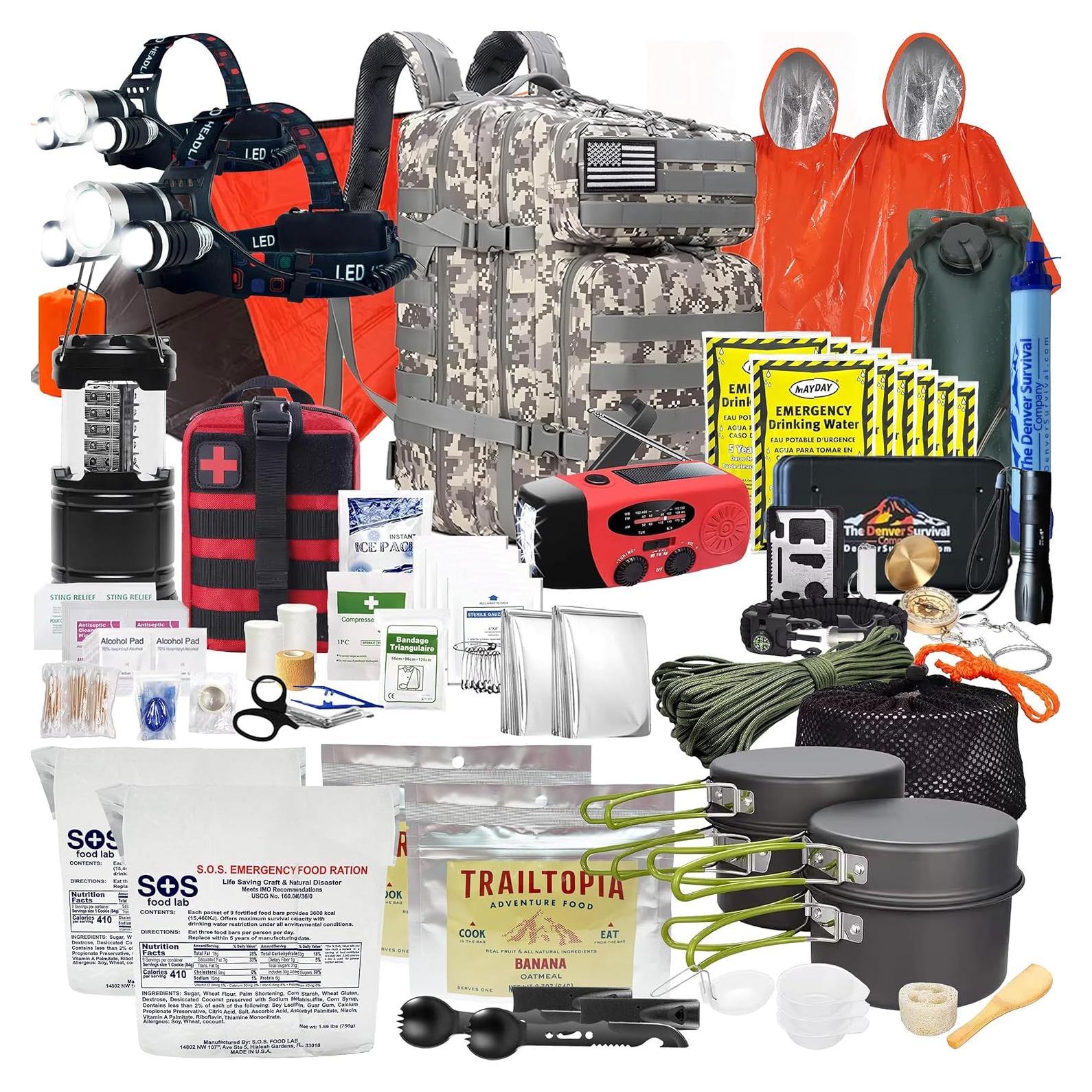 Mochila de Supervivencia 72 Horas Denver para 2 Personas Camo