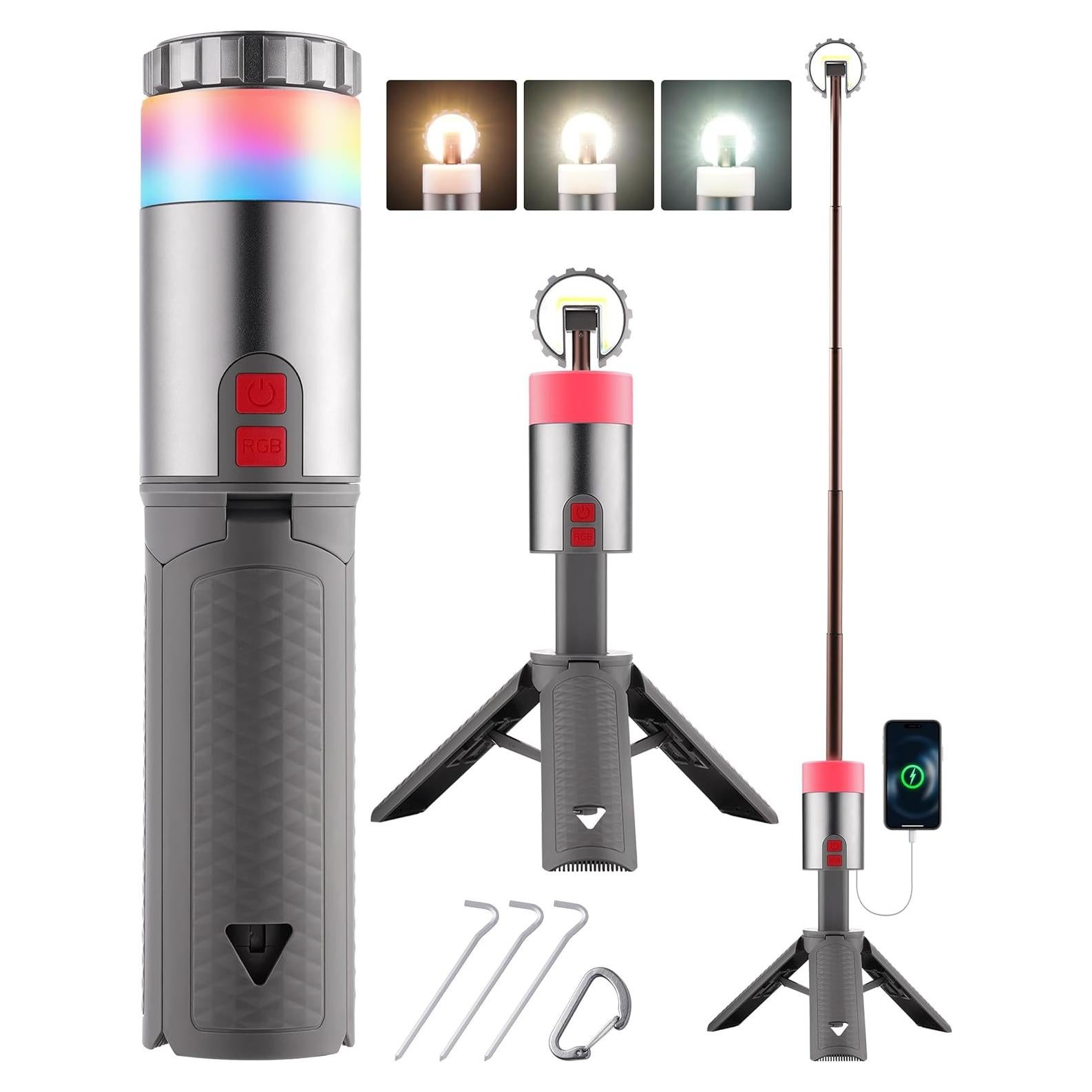 Linterna de Camping Telescópica FAITIO 6800mAh LED RGB