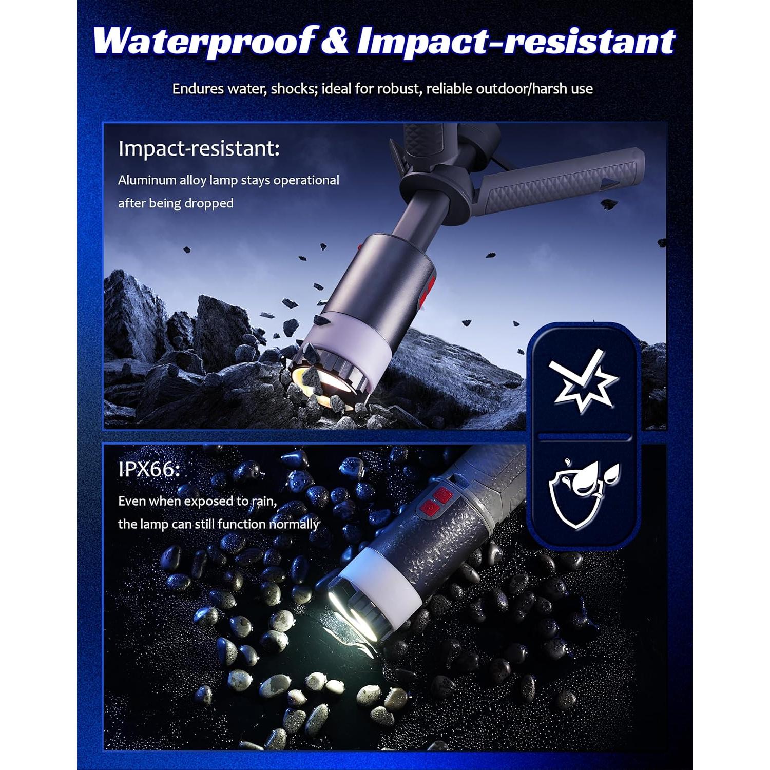 Linterna de Camping Telescópica FAITIO 6800mAh LED RGB