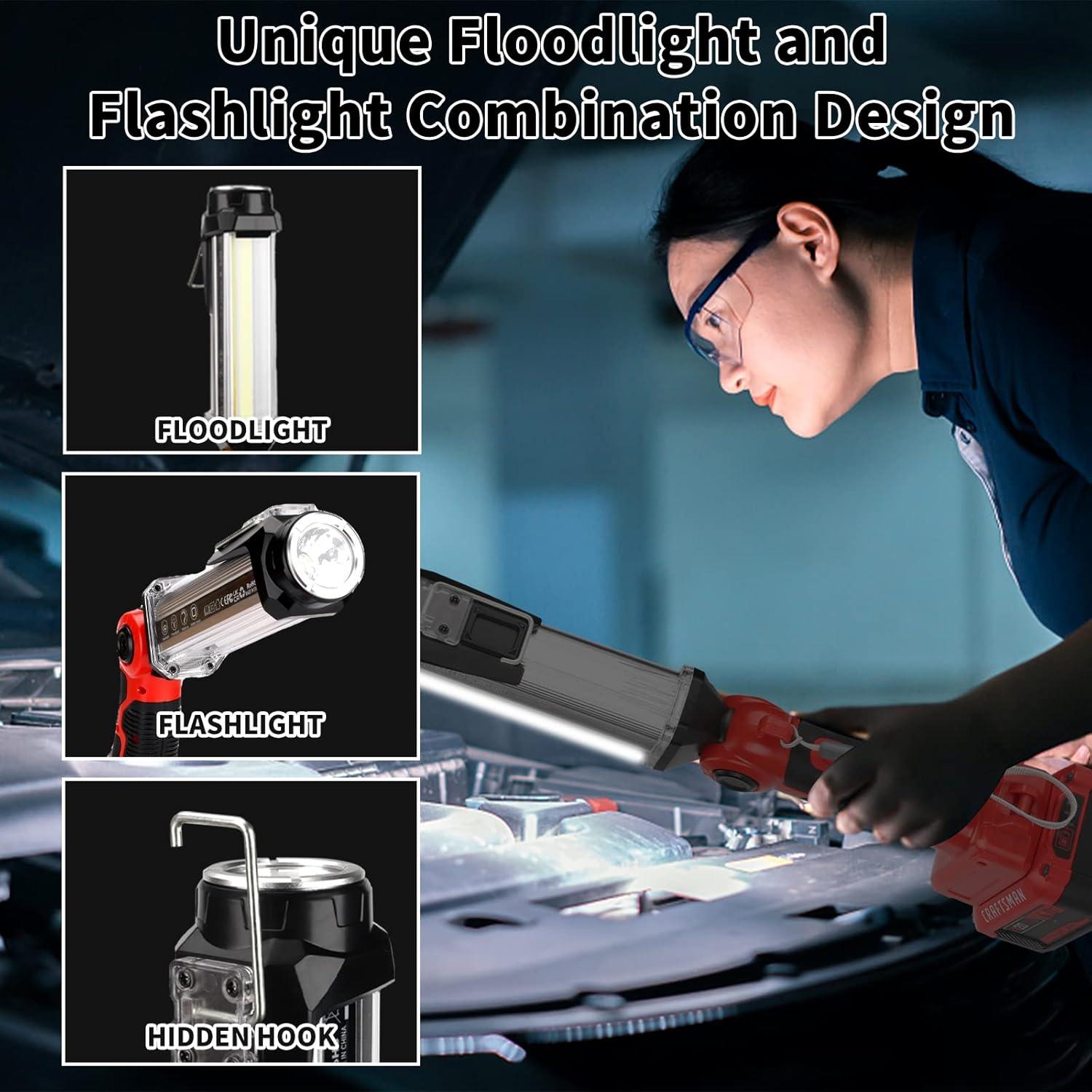 Linterna LED Taingwei 2000LM 25W para Batería Craftsman