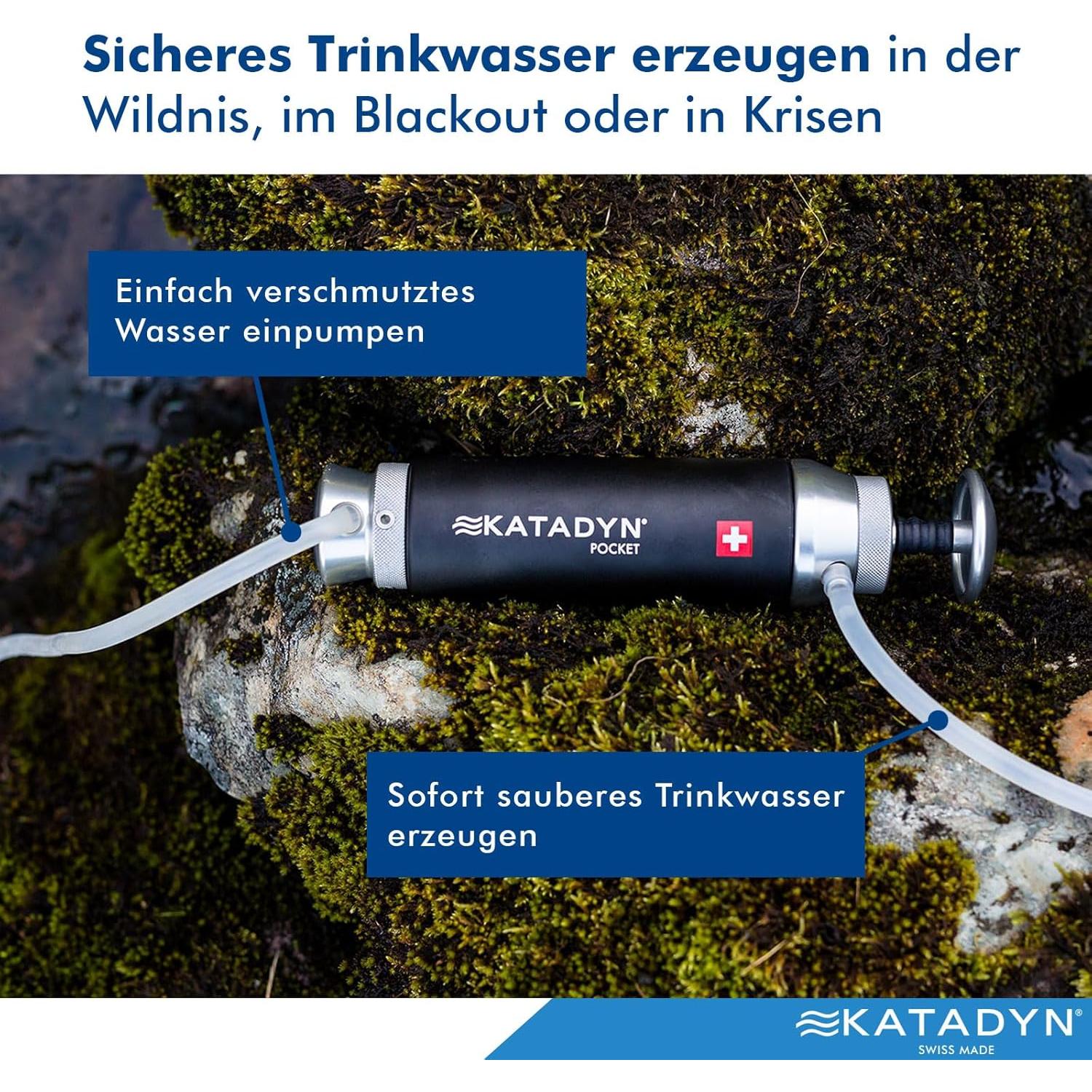 Filtro de Agua Katadyn Pocket 550g - Filtración Cerámica Eficiente