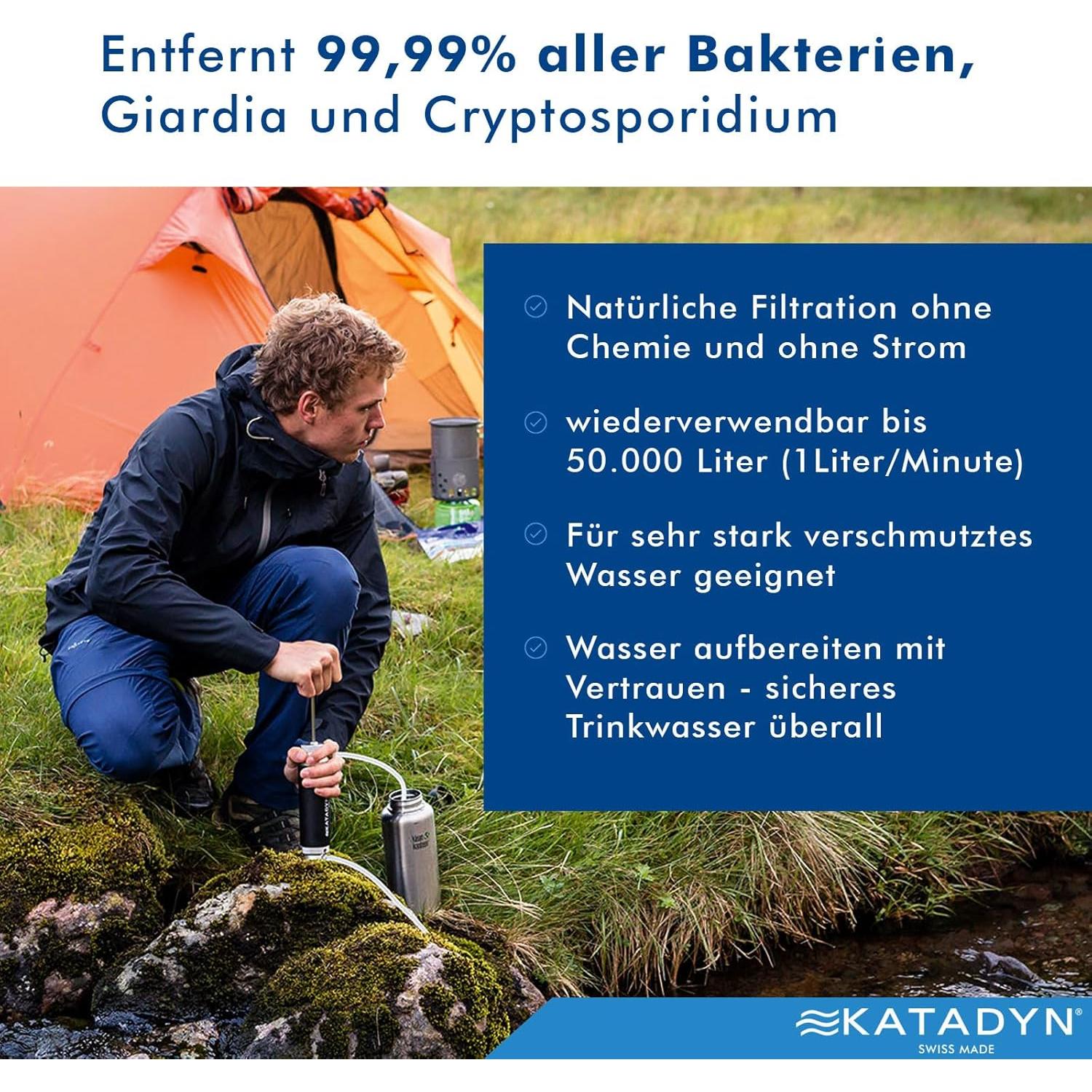 Filtro de Agua Katadyn Pocket 550g - Filtración Cerámica Eficiente