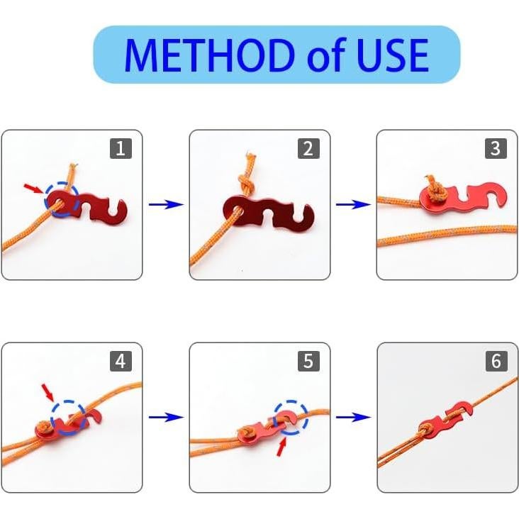 Tensores de Cuerda Kuyafenni de Aluminio - 27 Piezas