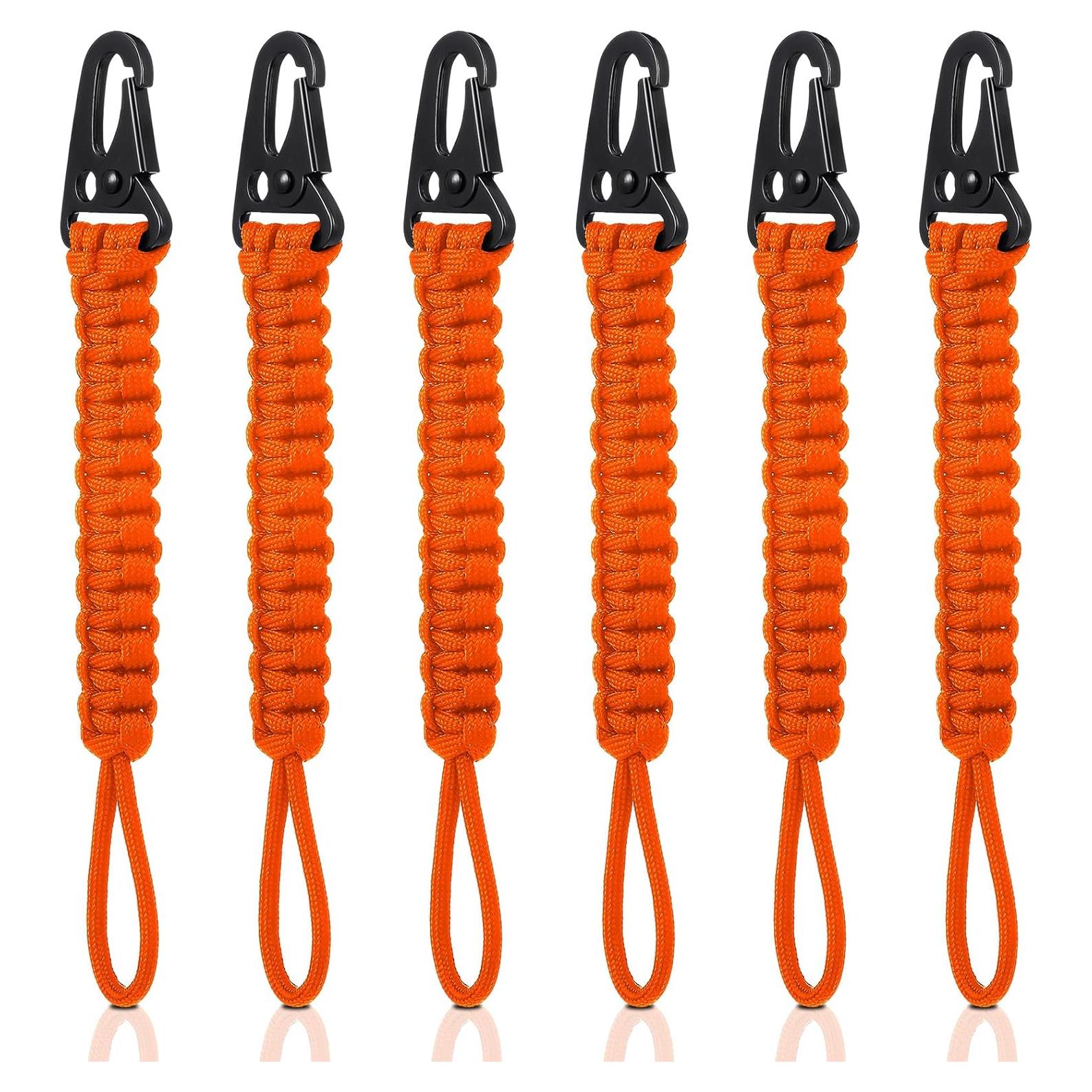 Set de 6 Llavero Paracord 550 Yoojahow Anaranjado 20.1 cm