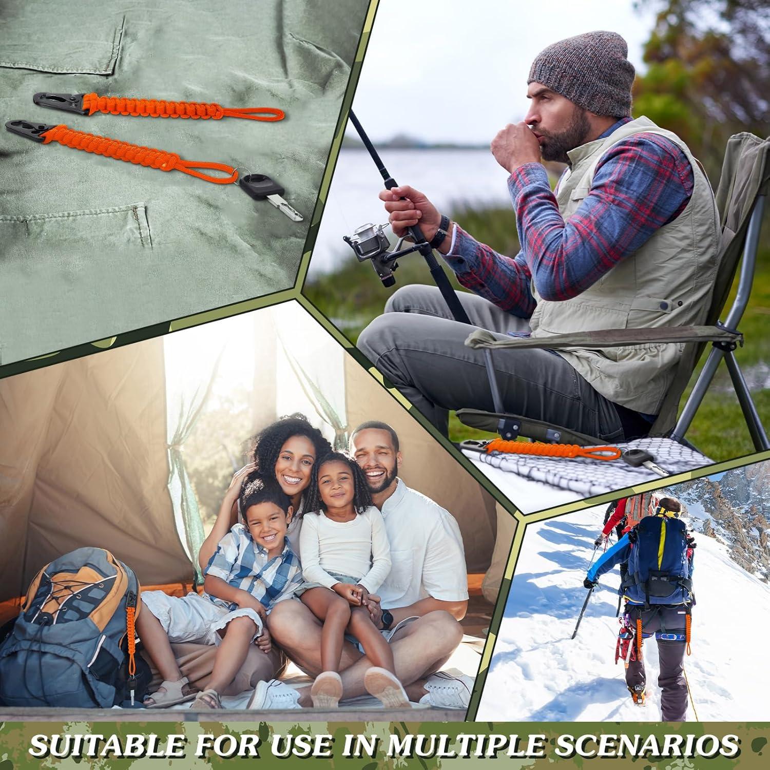 Set de 6 Llavero Paracord 550 Yoojahow Anaranjado 20.1 cm