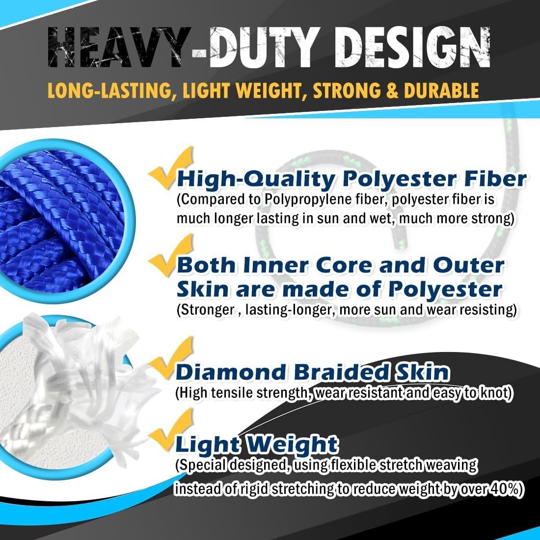 Cuerda de Polipropileno 27.43m 6.35mm PERKHOMY Blanca