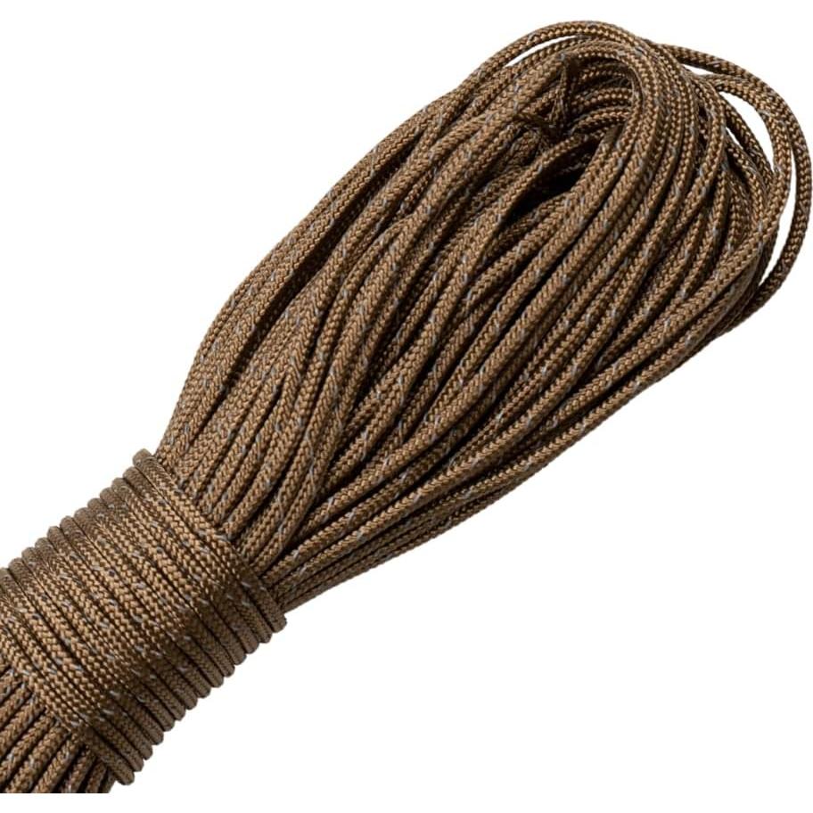 Cuerda Paracord Reflectante Fluorescente 1.75mm 19.81m Marrón