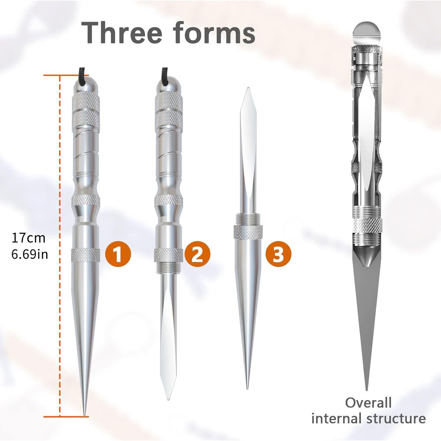 Herramienta de Nudos WILDAIR Marlin Spike Pro 17cm Plata