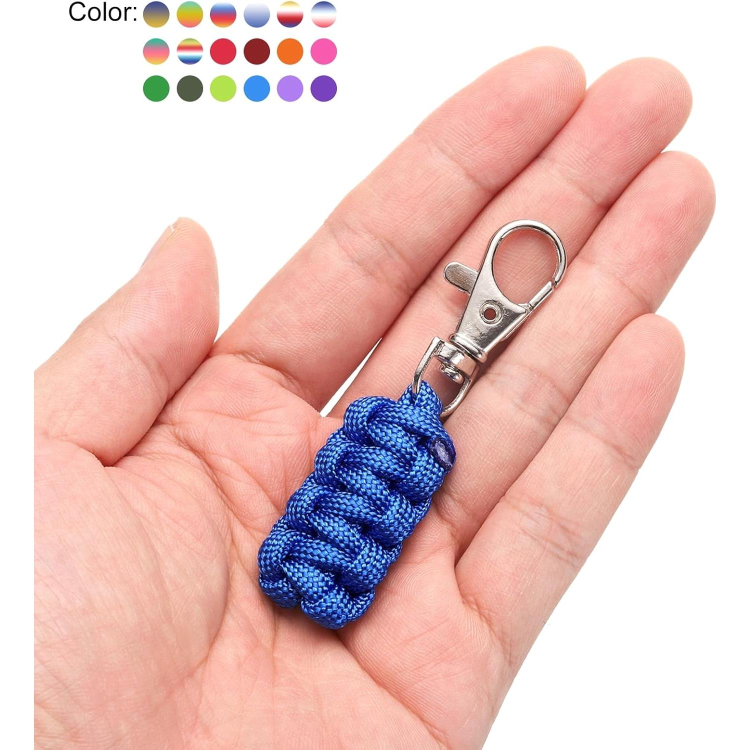 Tiradores de Cremallera Paracord uxcell 76 mm Rosa - 4 Piezas