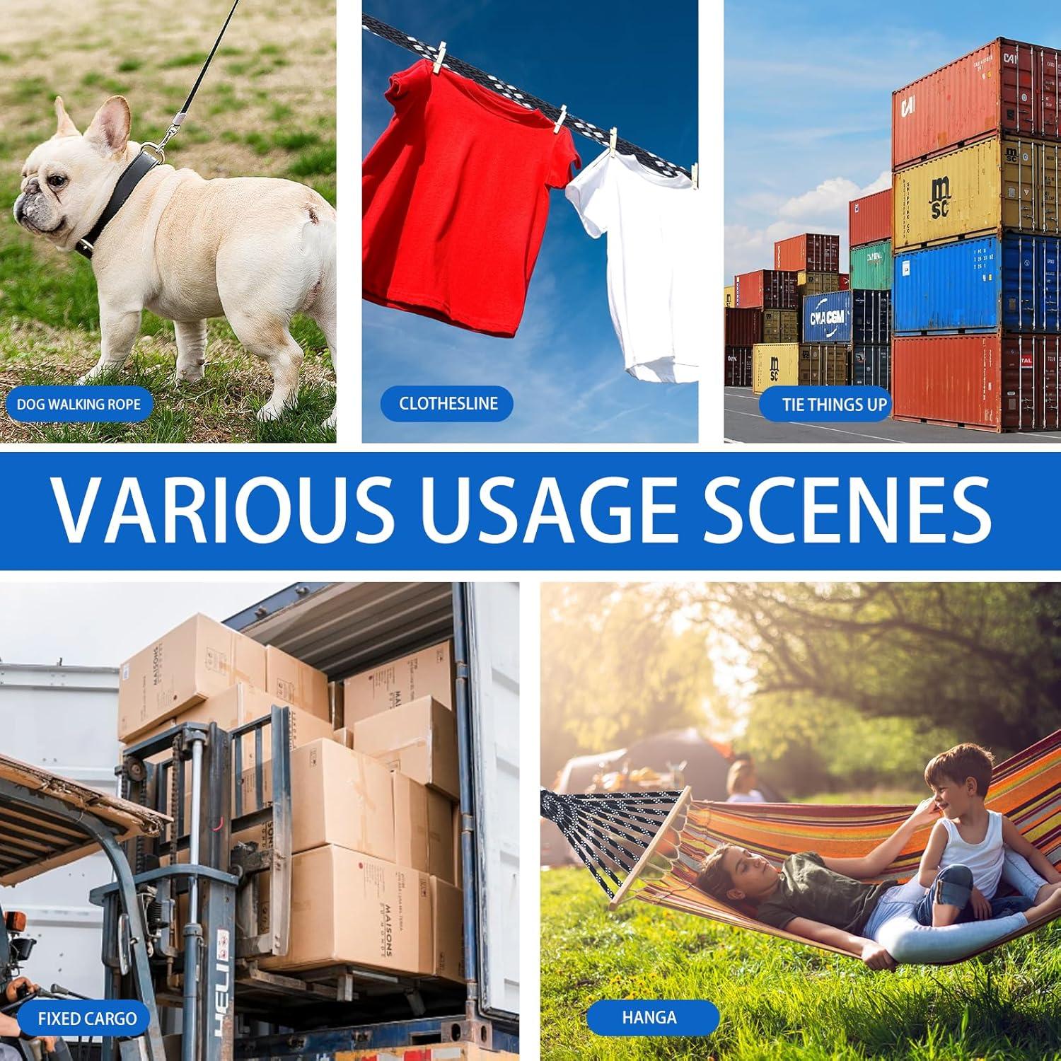 Cuerda Paracord 10M 8mm Nylon Reflectante YCZS Negro