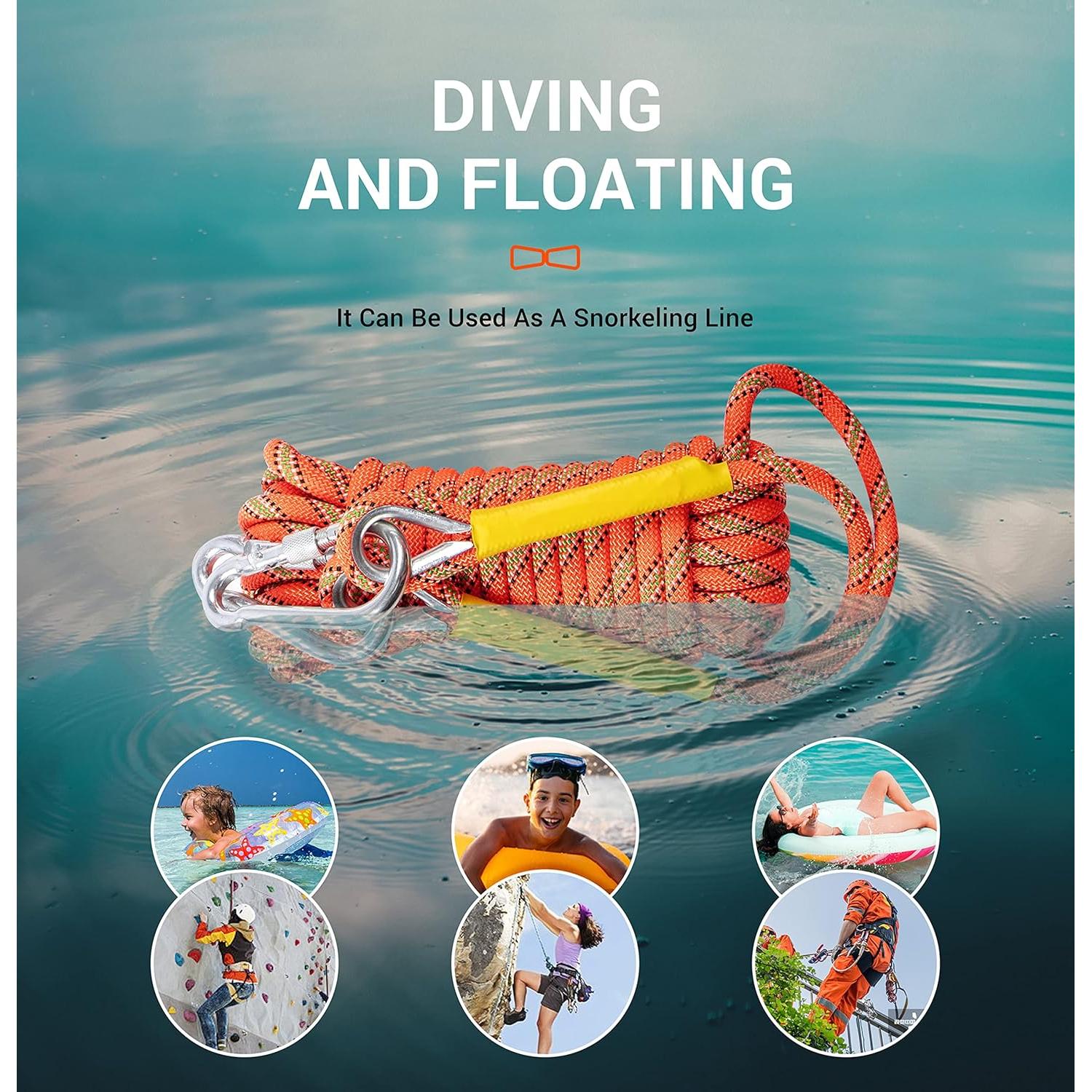 Cuerda de Escalada Nice C 10mm 10M Naranja - Rescate y Construcción