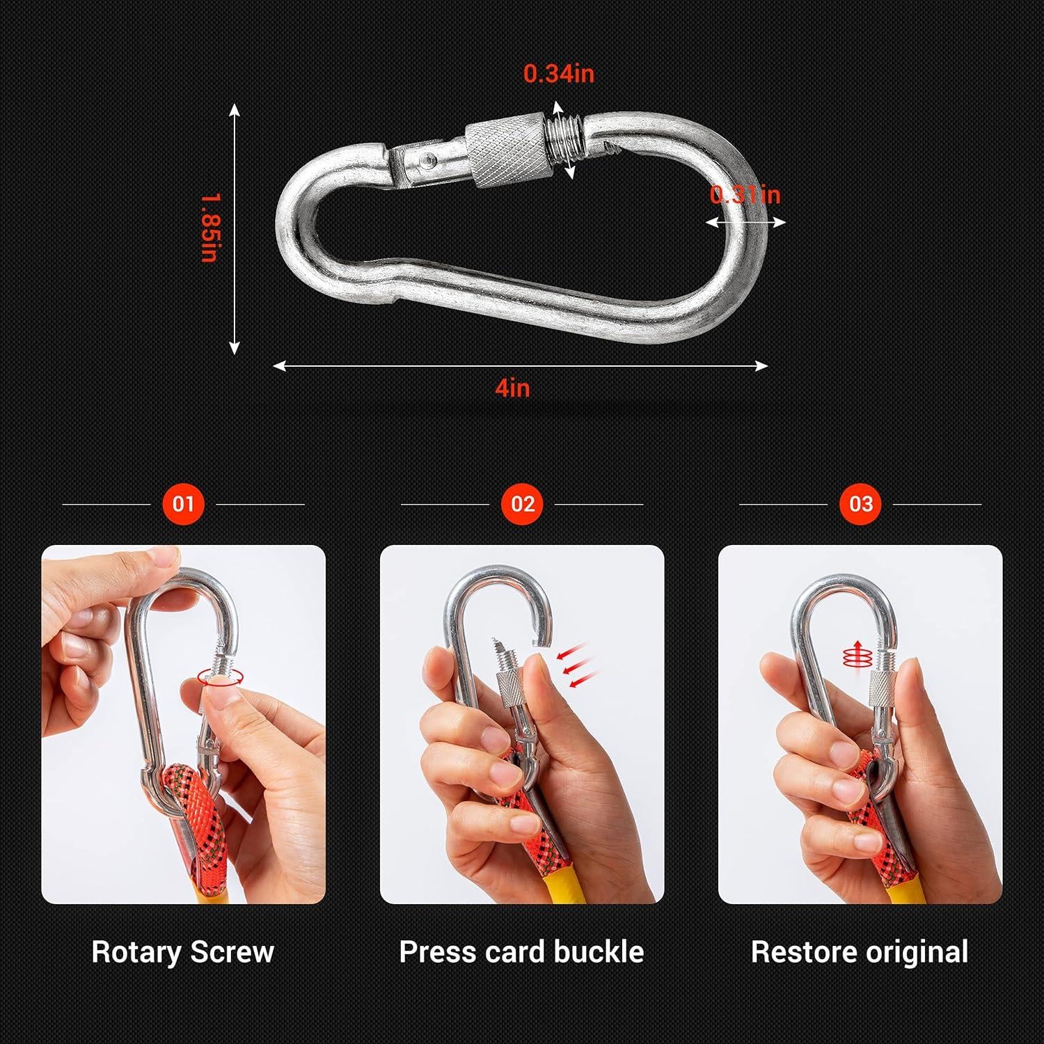 Cuerda de Escalada Nice C 10mm 10M Naranja - Rescate y Construcción