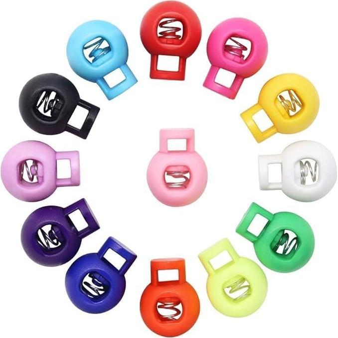 Cierres de Cuerda de Plástico Hysagtek 100 Pcs Multicolor