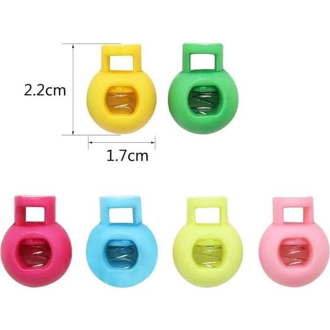 Cierres de Cuerda de Plástico Hysagtek 100 Pcs Multicolor