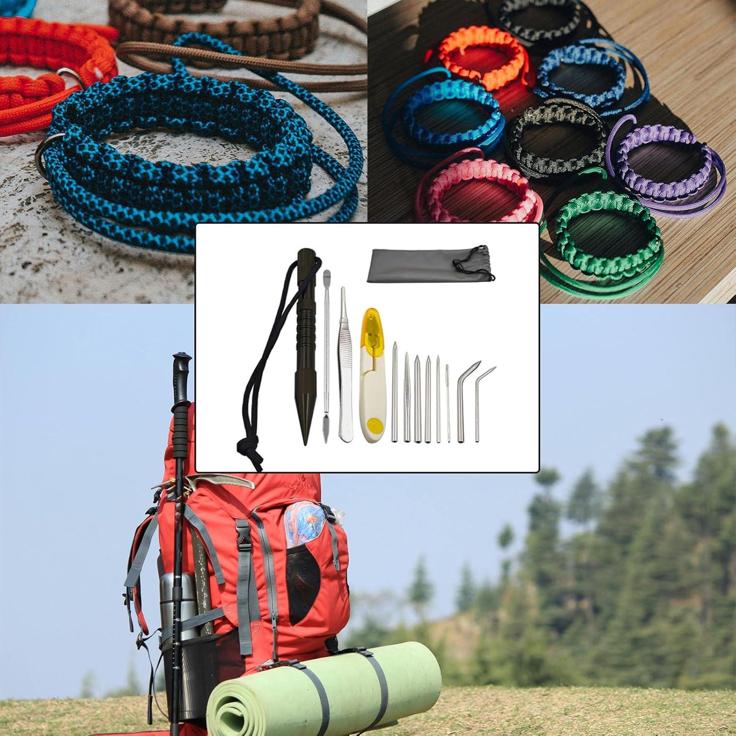 Kit de Herramientas de Paracord LZDICITARU 12 Piezas Negro