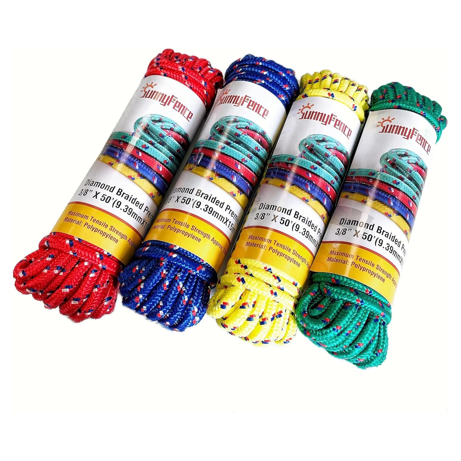 Cuerda de Polipropileno Trenzada SunnyFence 200ft 4 Colores