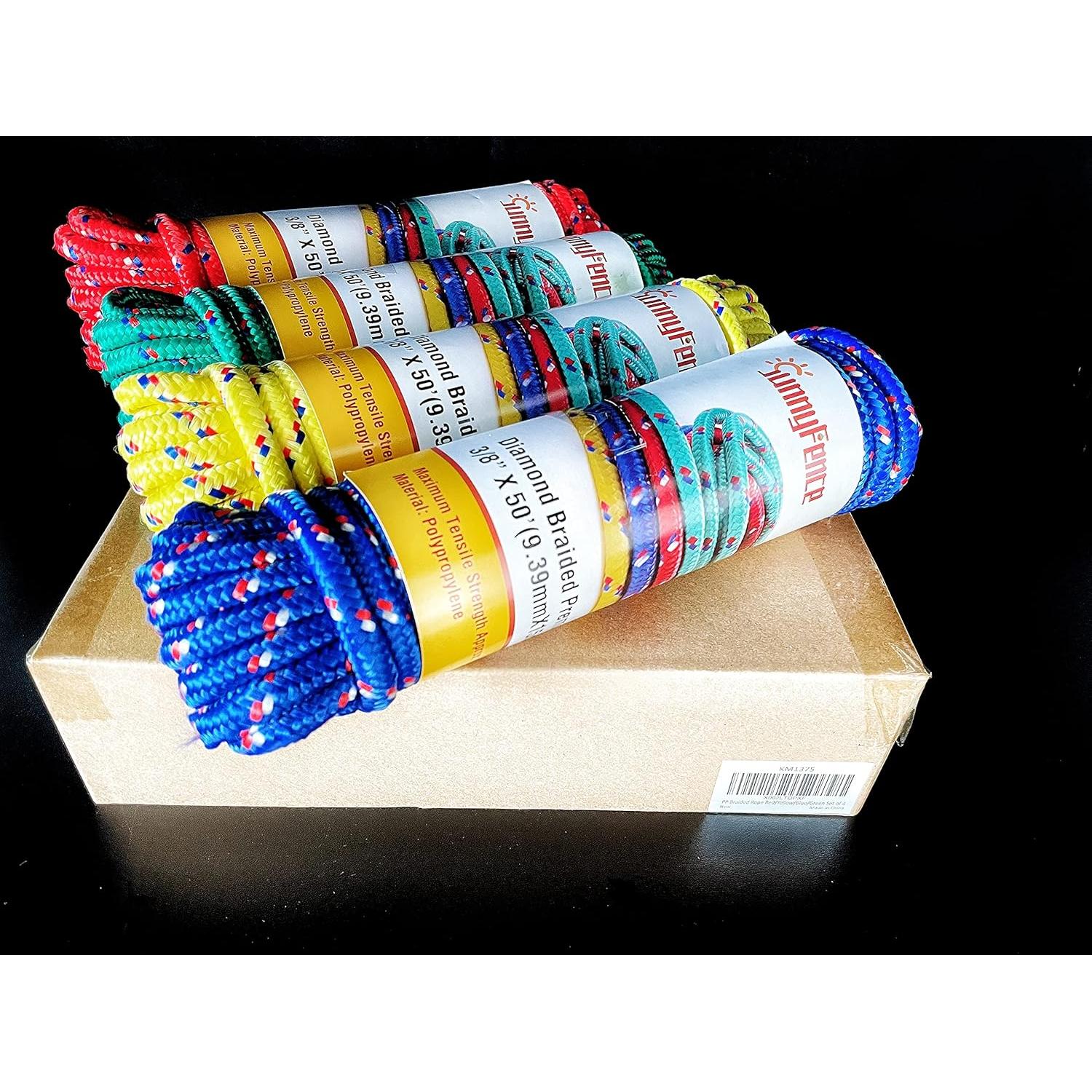 Cuerda de Polipropileno Trenzada SunnyFence 200ft 4 Colores
