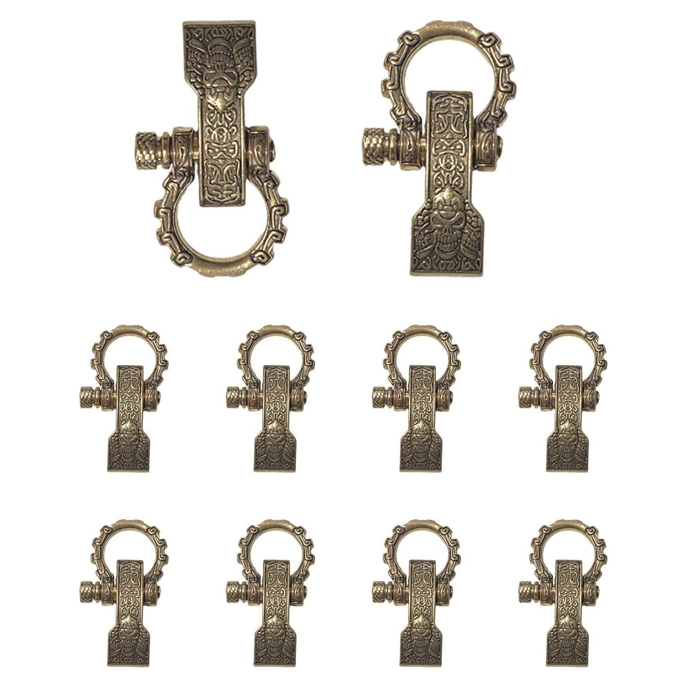 Grilletes de Arco Ajustables Dorados 10 Pcs Paracord