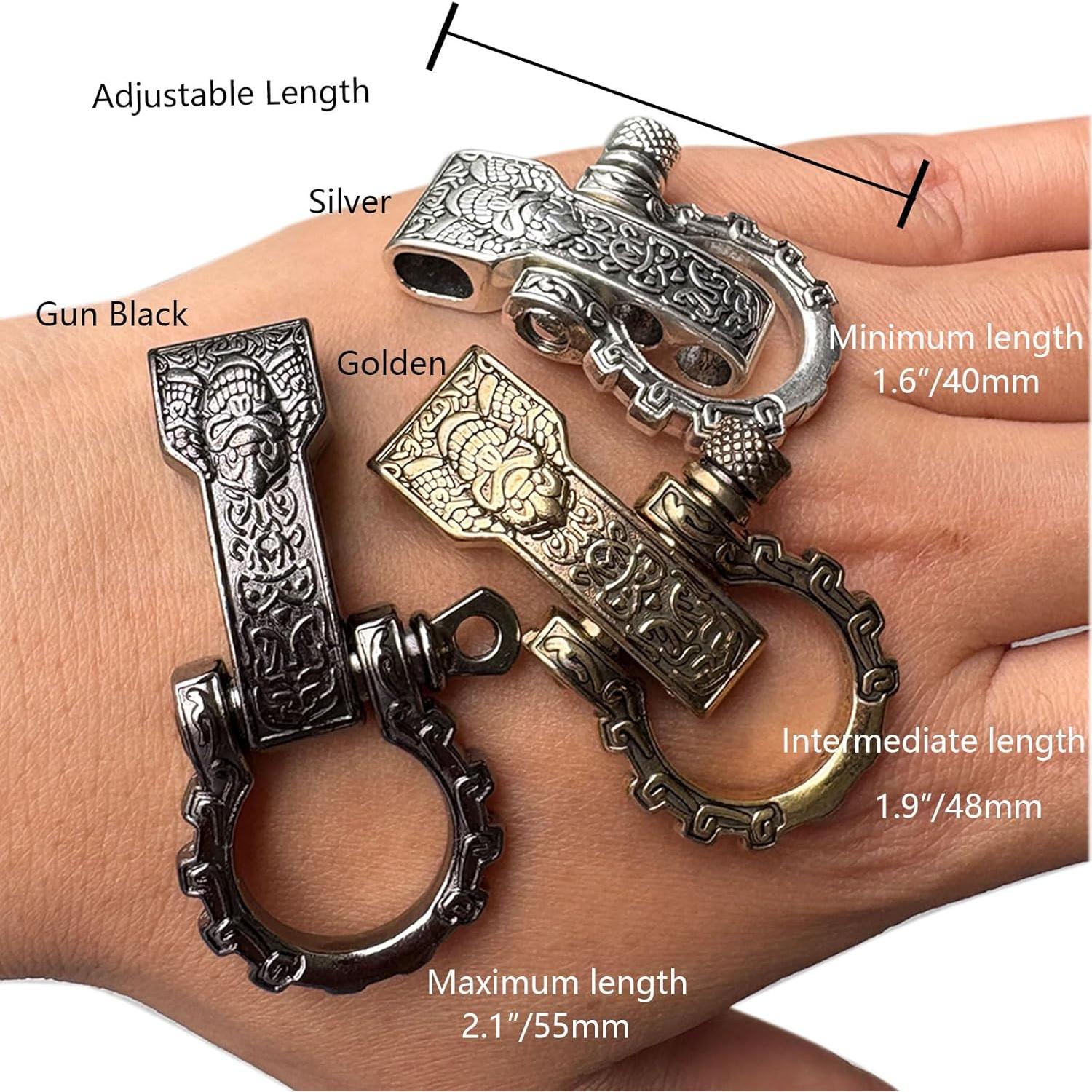 Grilletes de Arco Ajustables Dorados 10 Pcs Paracord