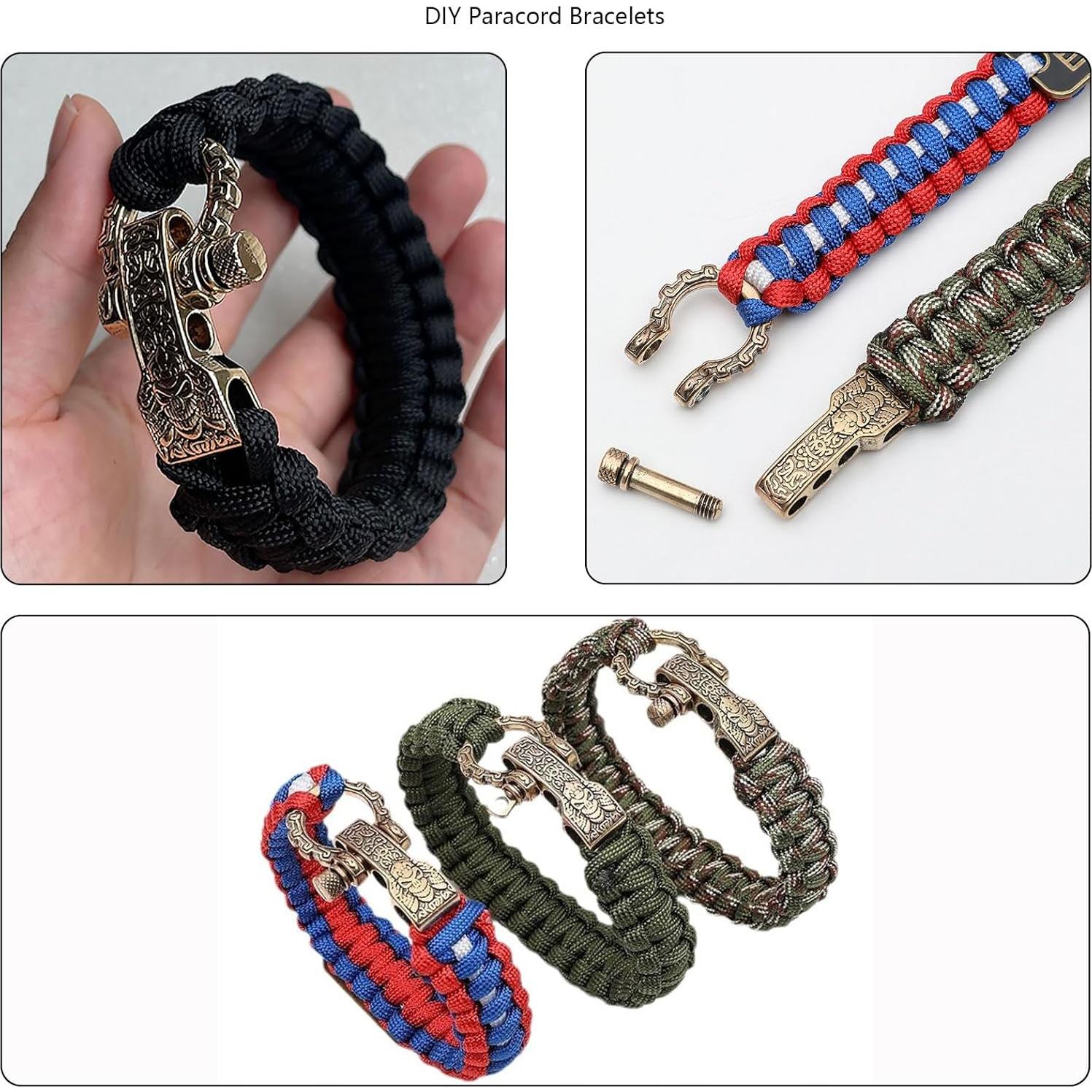 Grilletes de Arco Ajustables Dorados 10 Pcs Paracord